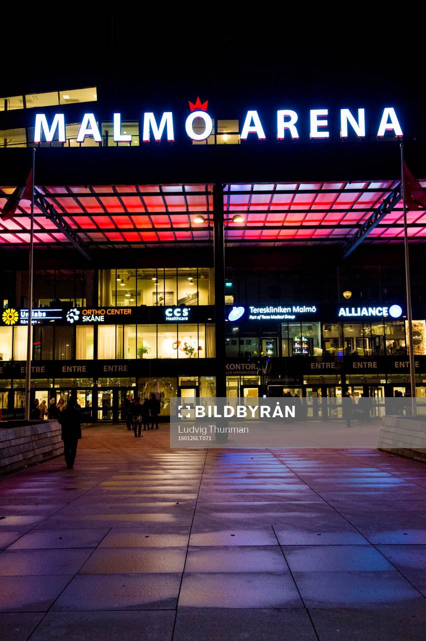 Exteriör över Malmö Arena