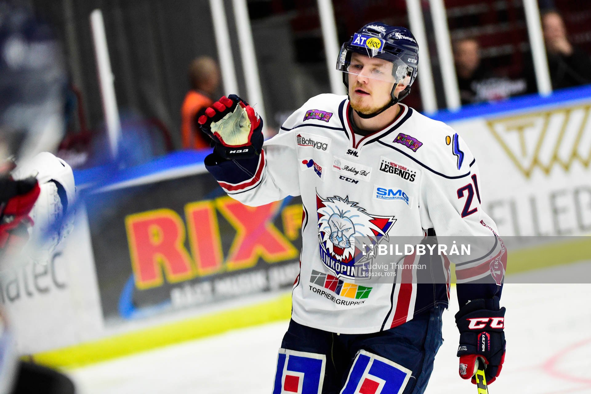 Linköpings Anton Blomberg jublar