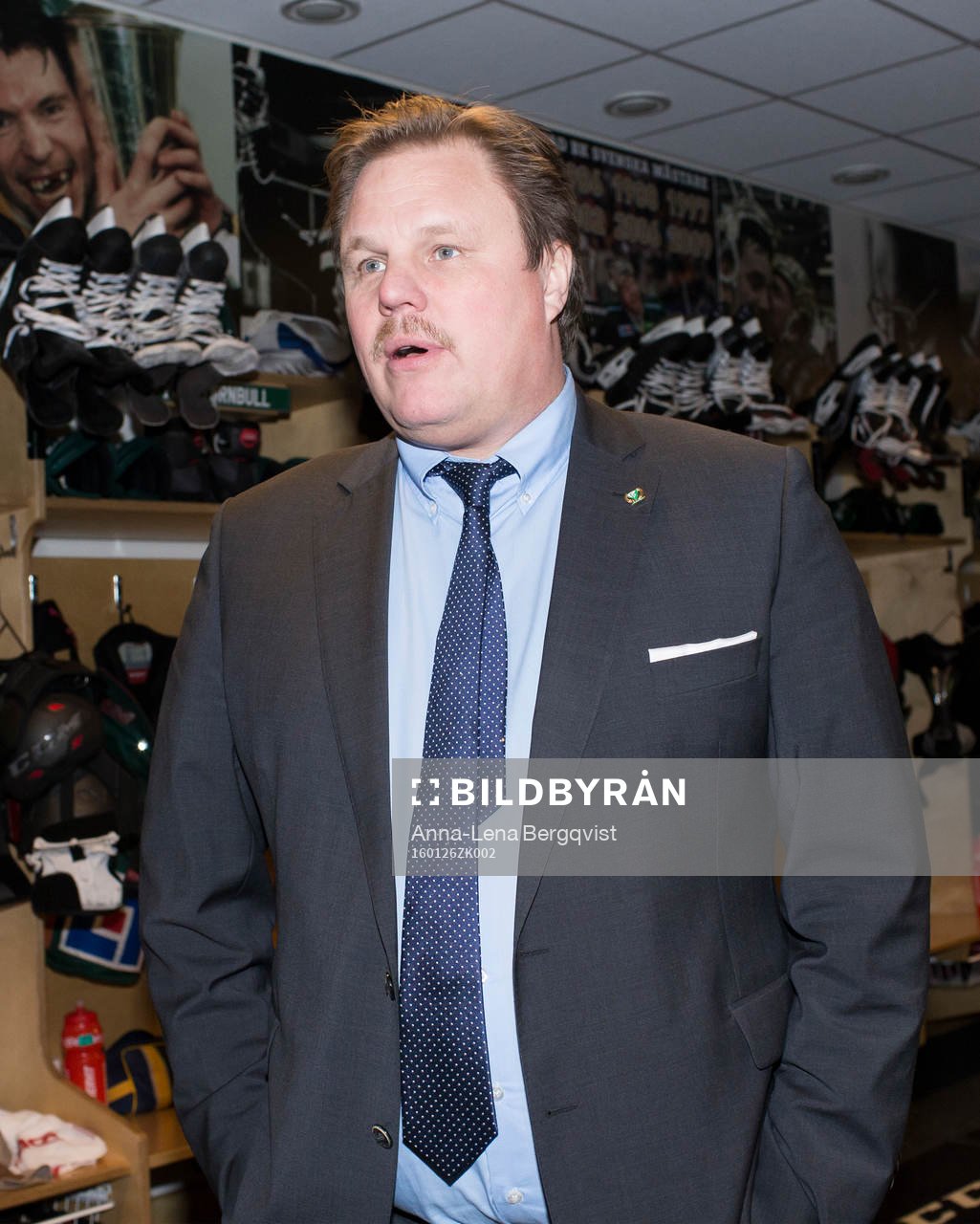 Färjestads sportchef Leif Carlsson besöker