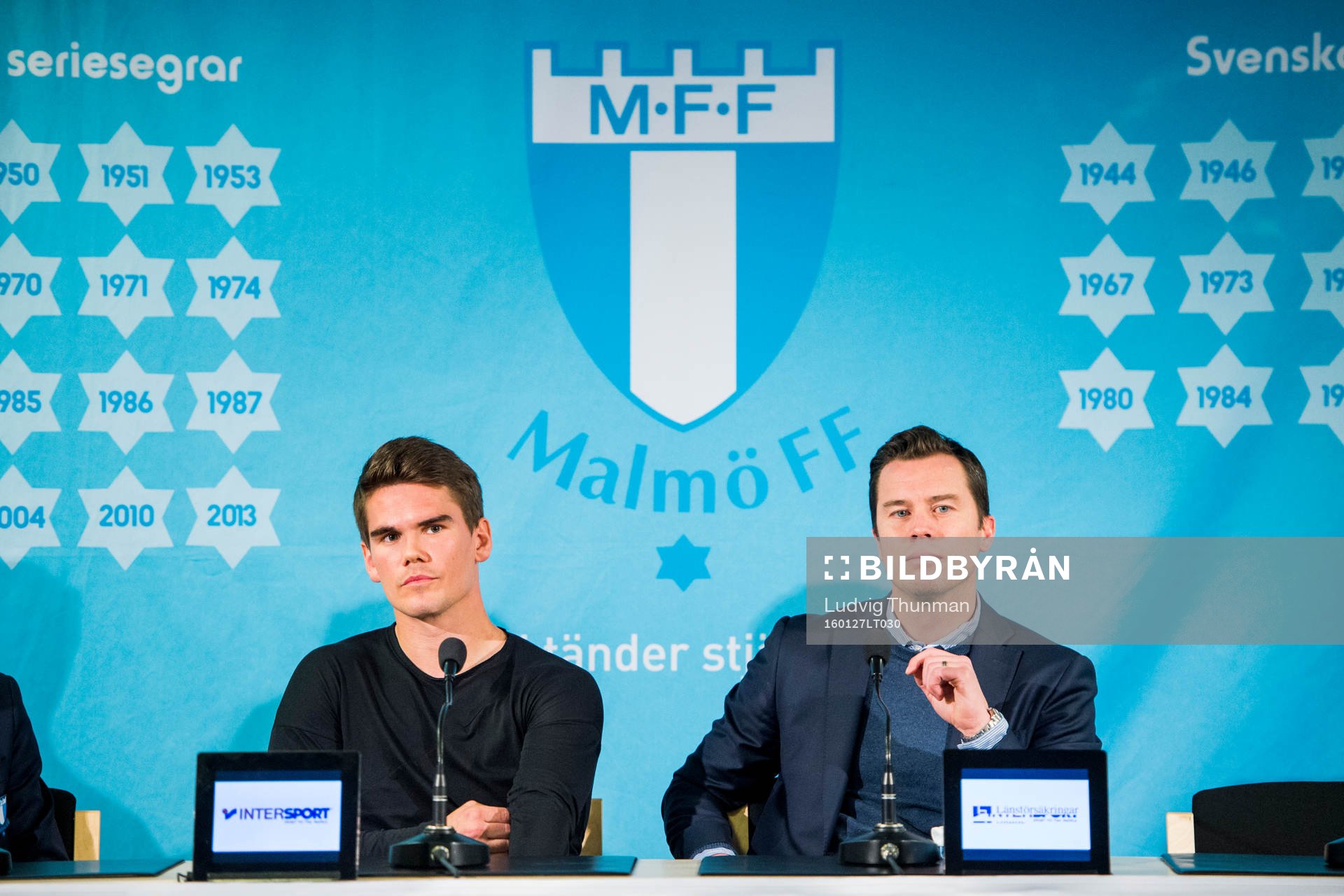 Vidar Örn Kjartansson och sportchef Daniel Andersson