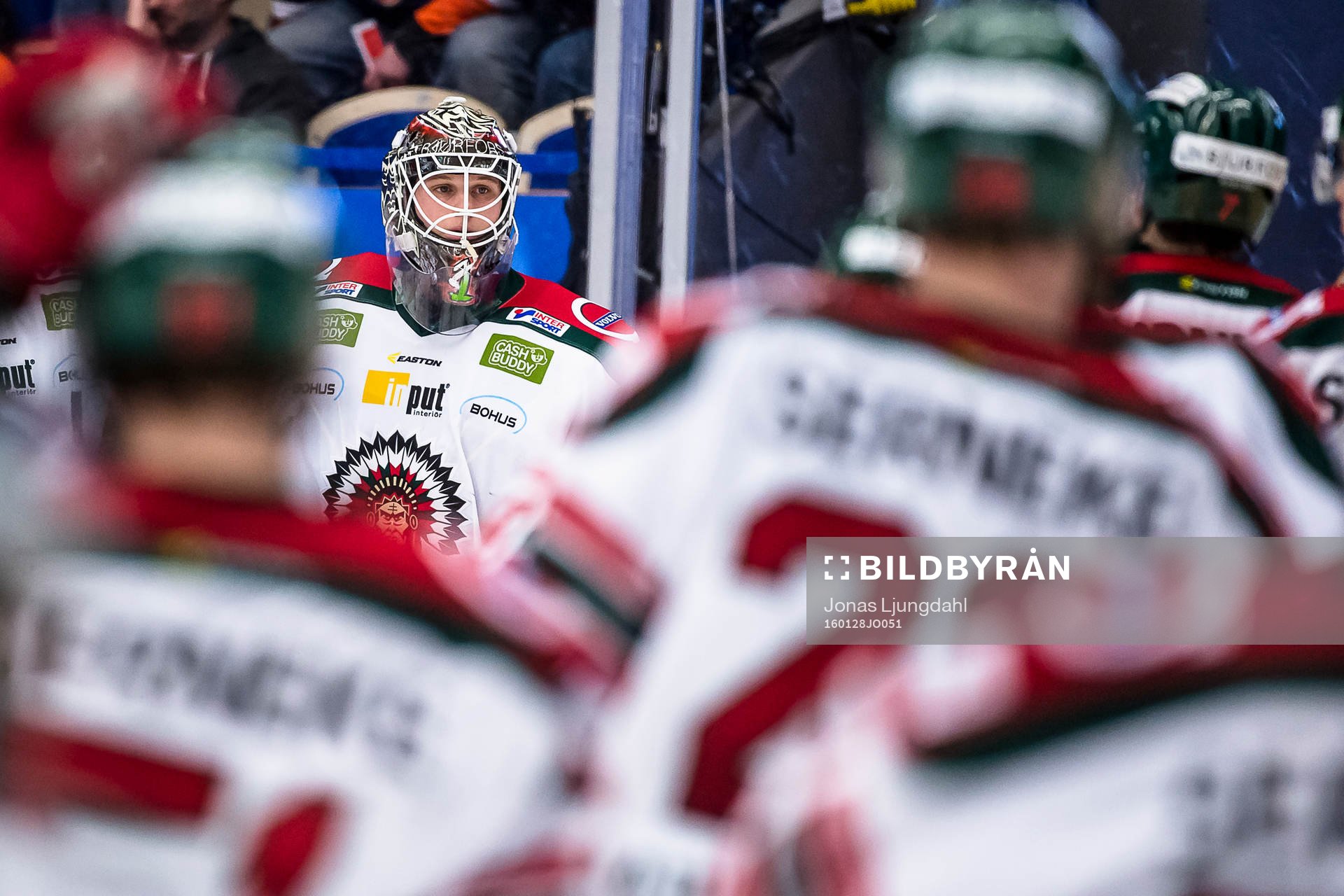 Frölundas målvakt Lars Johansson jublar