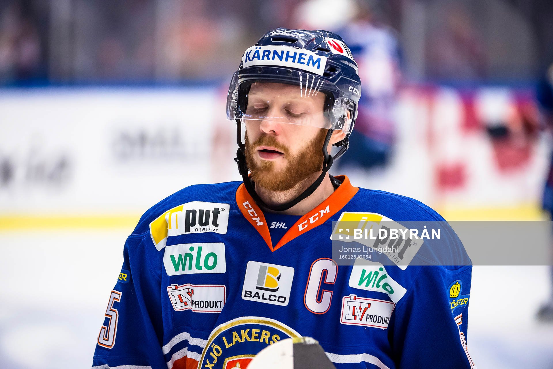 Växjös Liam Reddox blundar