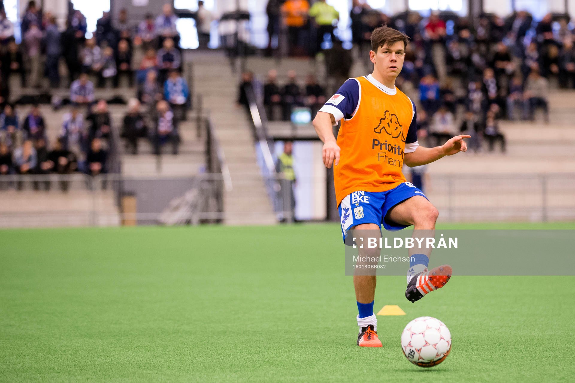 IFK Göteborgs Mads Albaek på uppvärmningen innan en