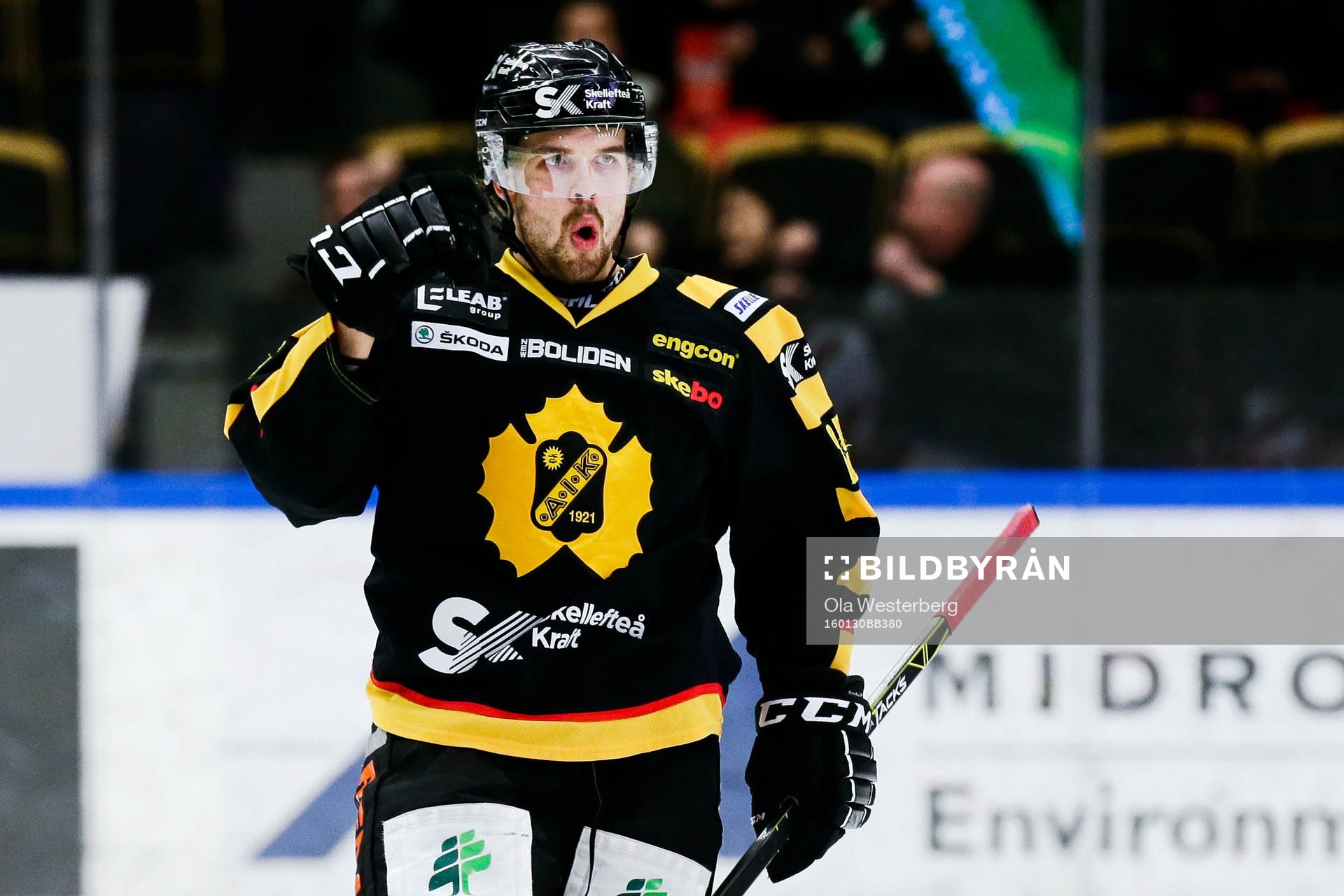 Skellefteås Axel Holmström jublar