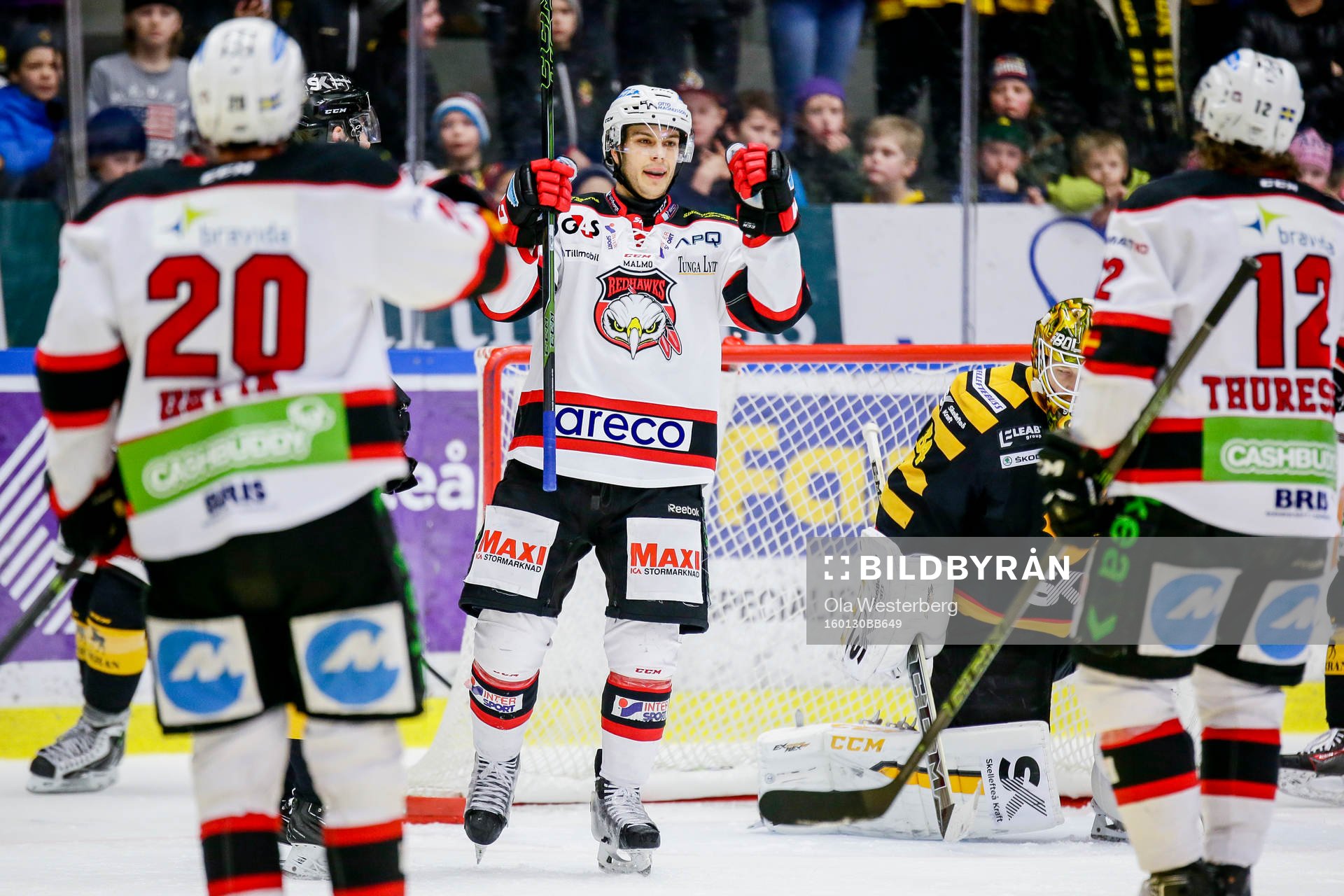 Malmö Redhawks Björn Svensson jublar
