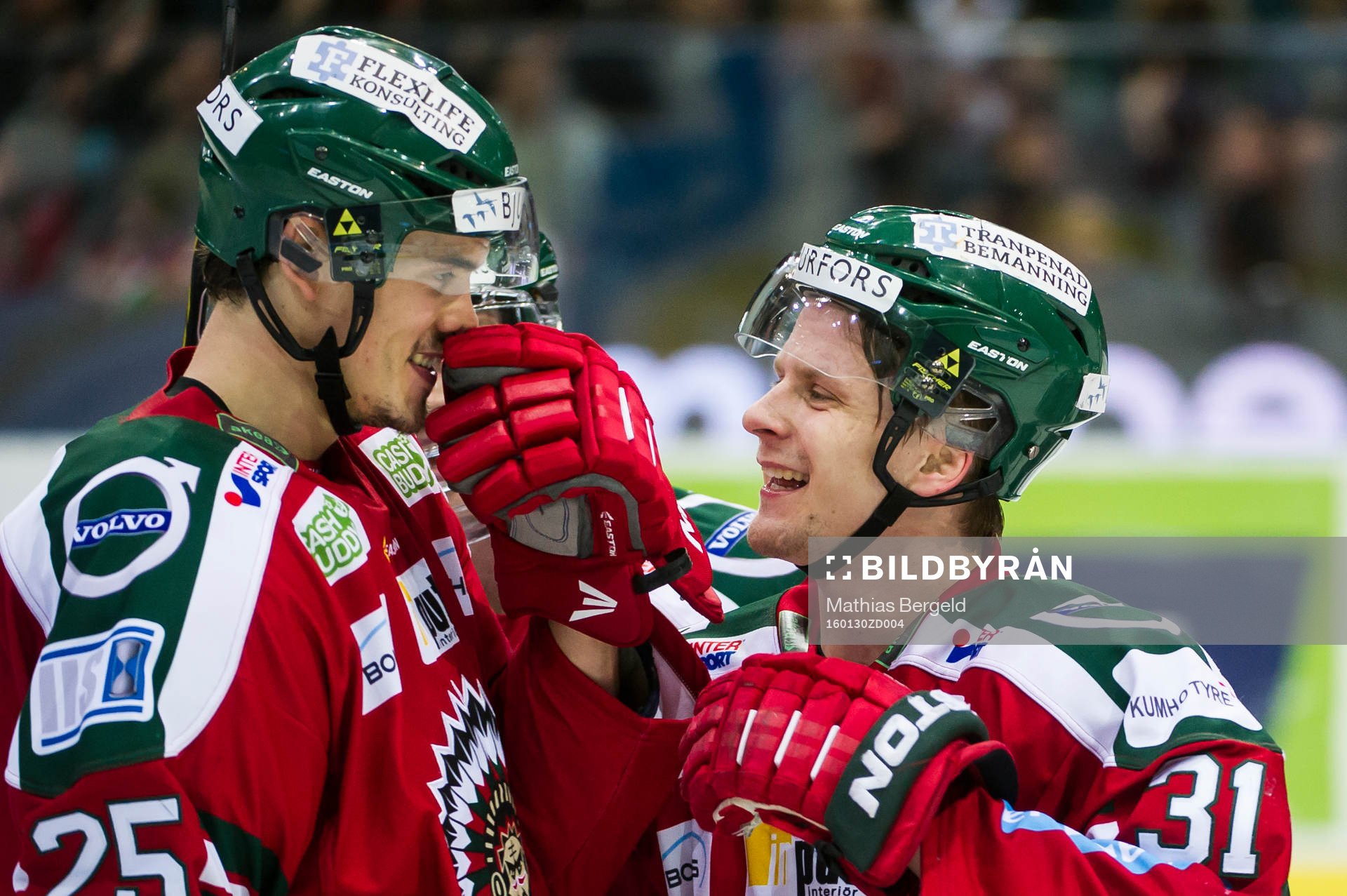 Frölundas Oliver Lauridsen gör 3-1 och jublar med Nicklas