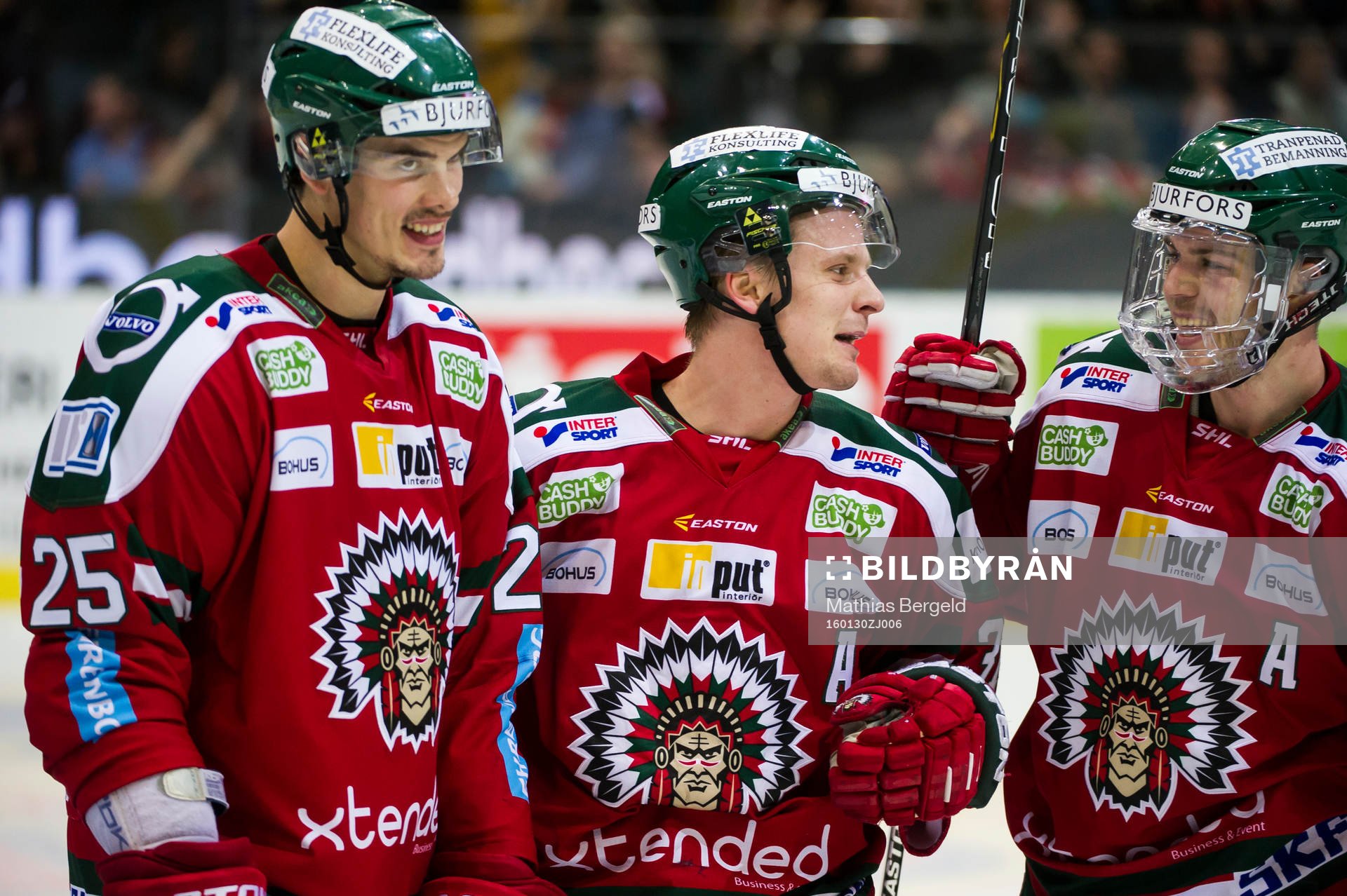 Frölundas Oliver Lauridsen gör 3-1 och jublar med Nicklas