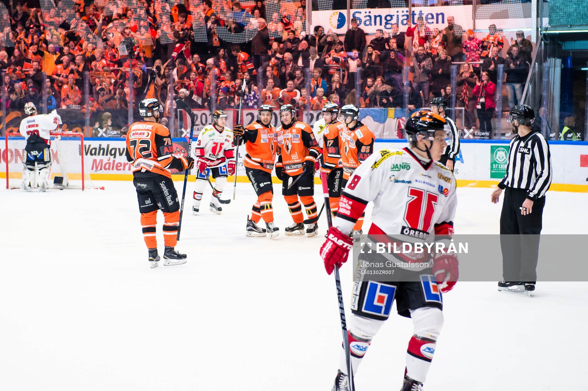 Karlskronas Jesper Olofsson har gjort 5-0 och jublar