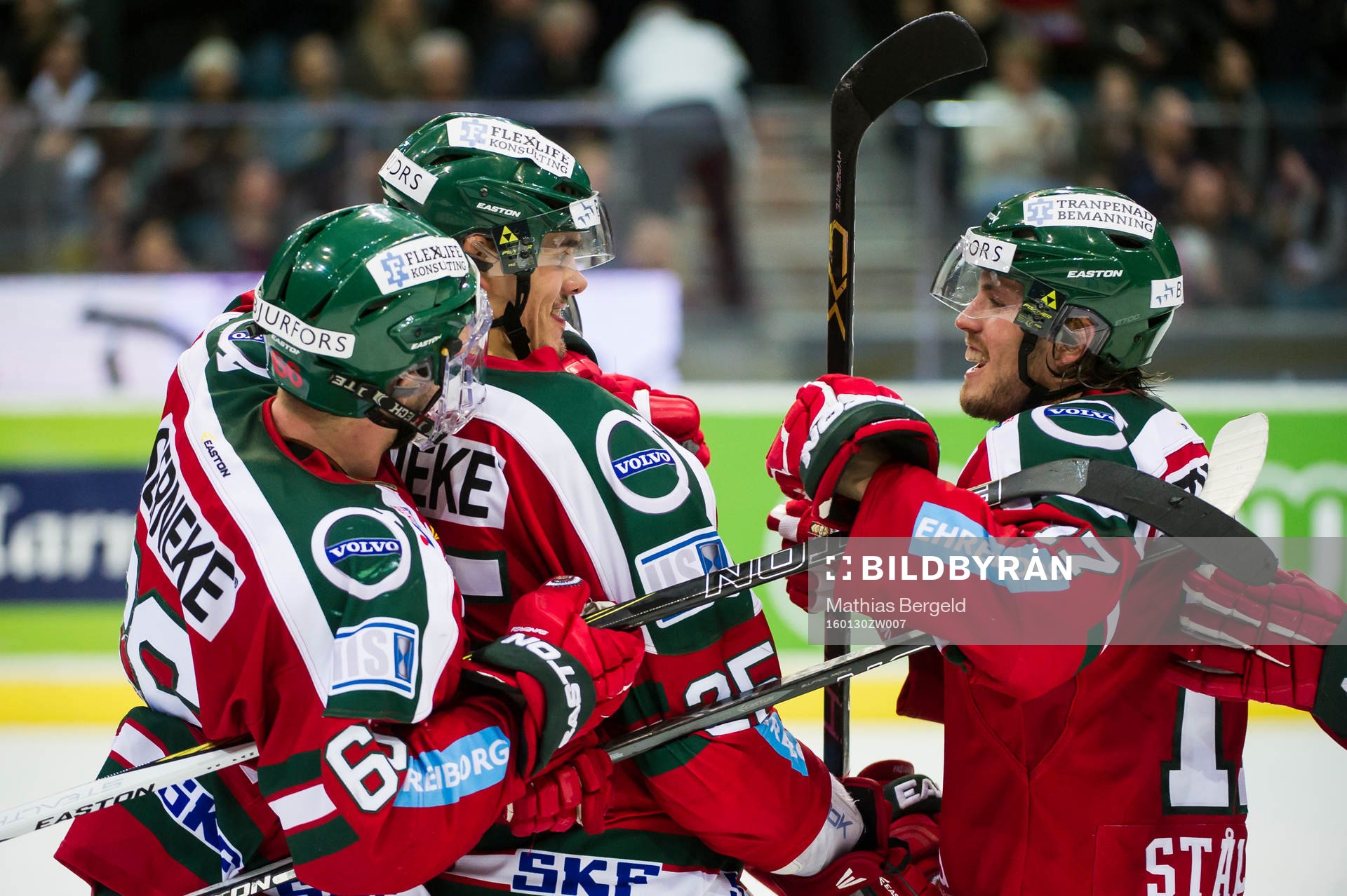 Frölundas Oliver Lauridsen gör 3-1 och jublar med Oscar