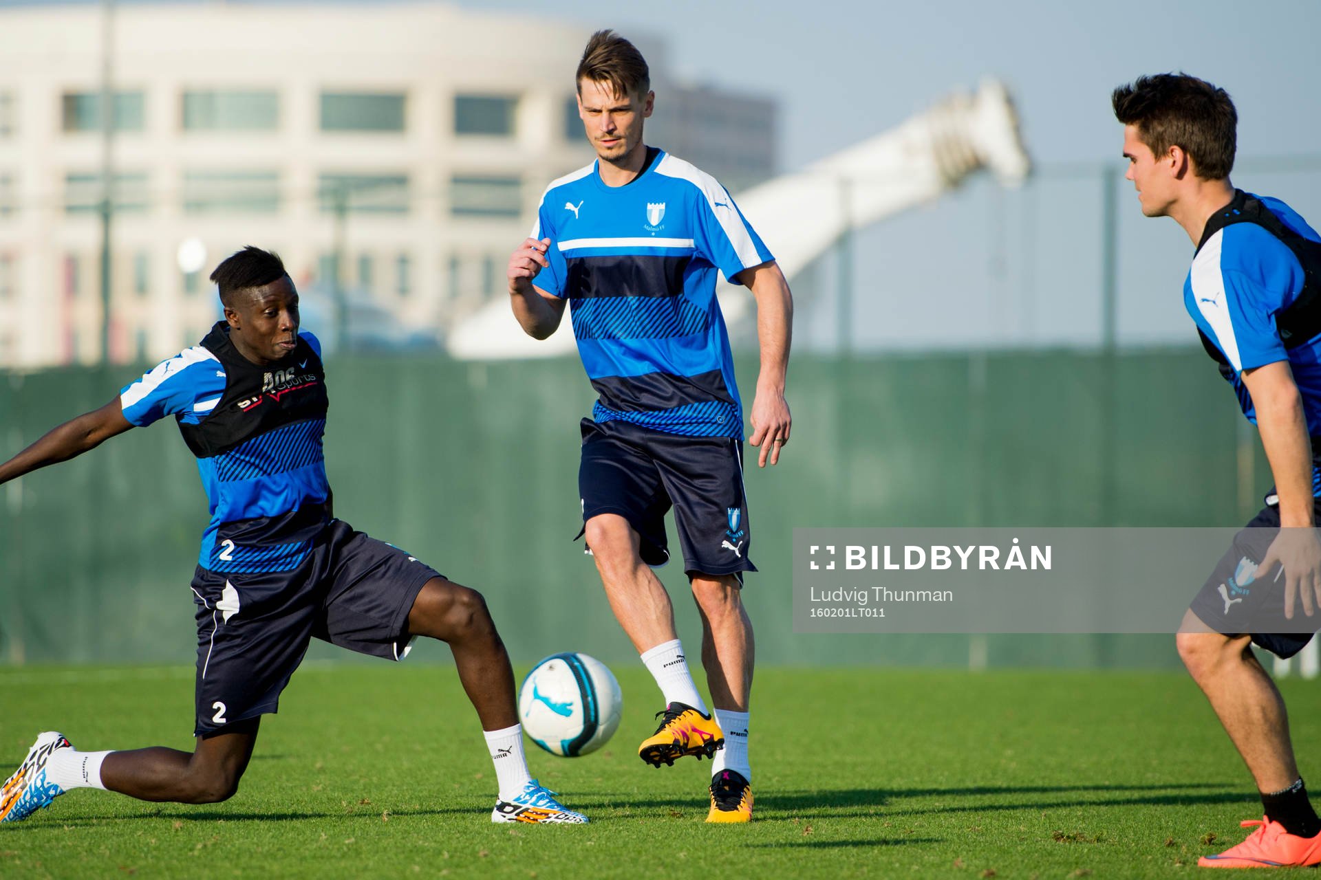 Malmö FFs Pa Konate, Markus Rosenberg och Felipe Carvalho