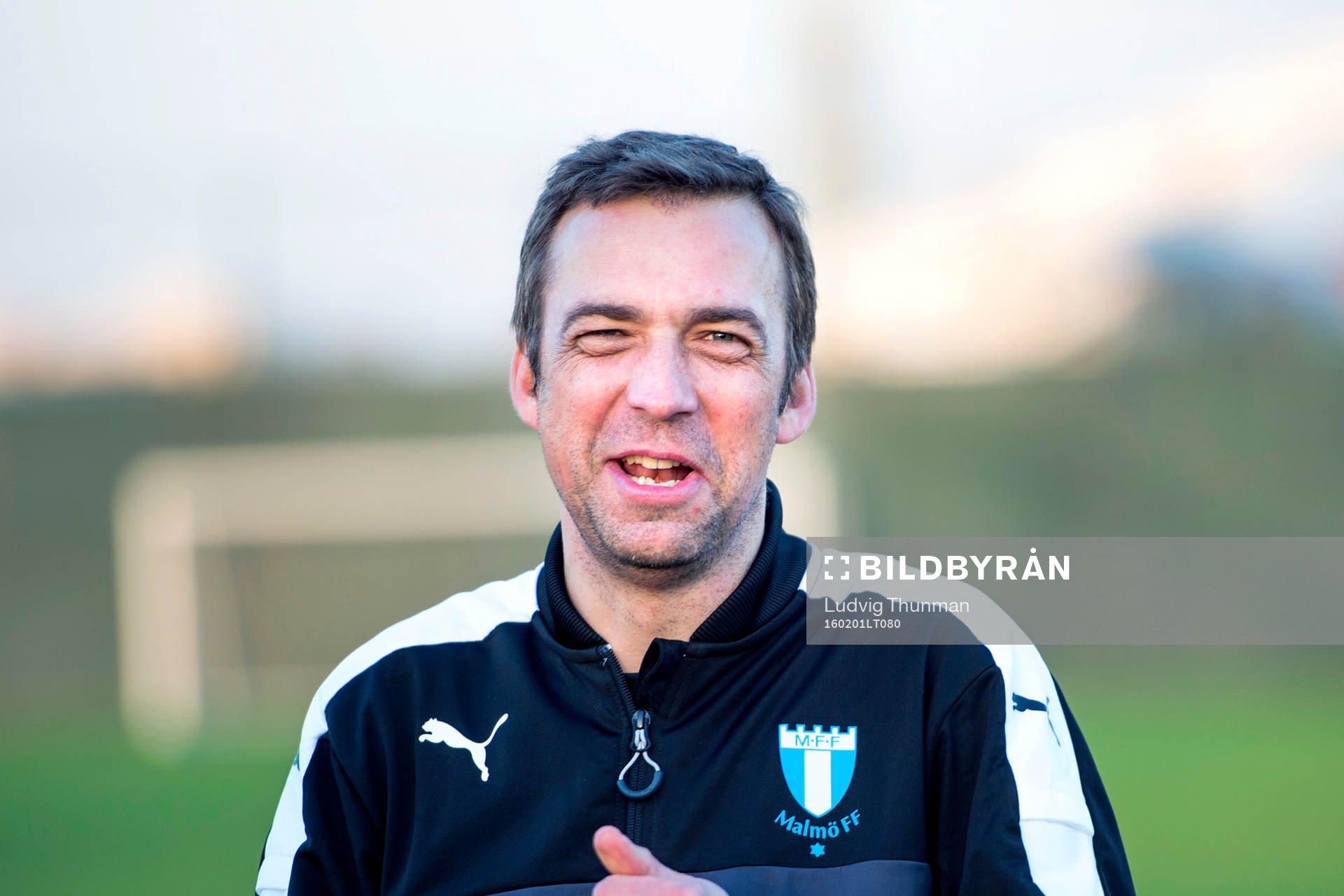 Malmö FFs tränare Allan Kuhn under en träning den 1 februari 2016 i Dubai.