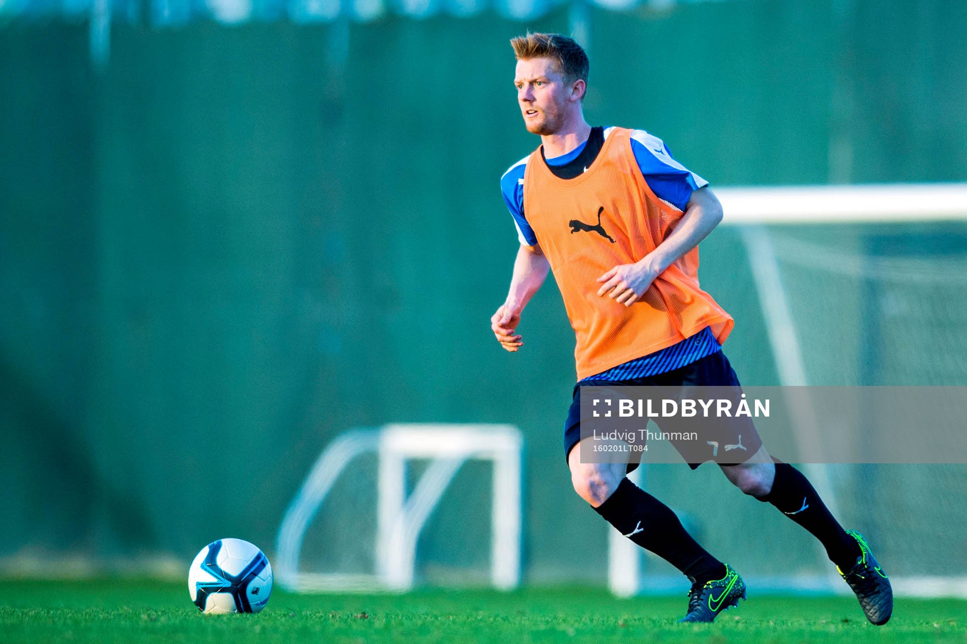 Malmö FFs Anders Christiansen under en träning den 1 februari 2016 i Dubai.