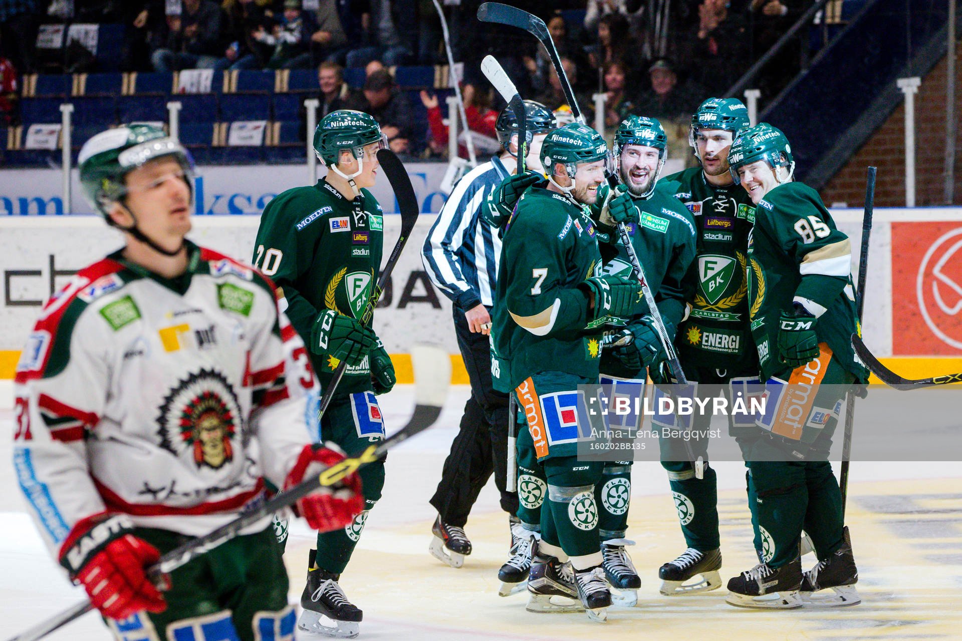 Färjestads spelare jublar