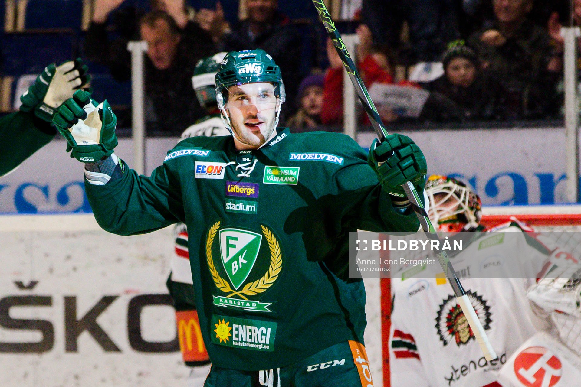 Färjestads Niclas Arell jublar