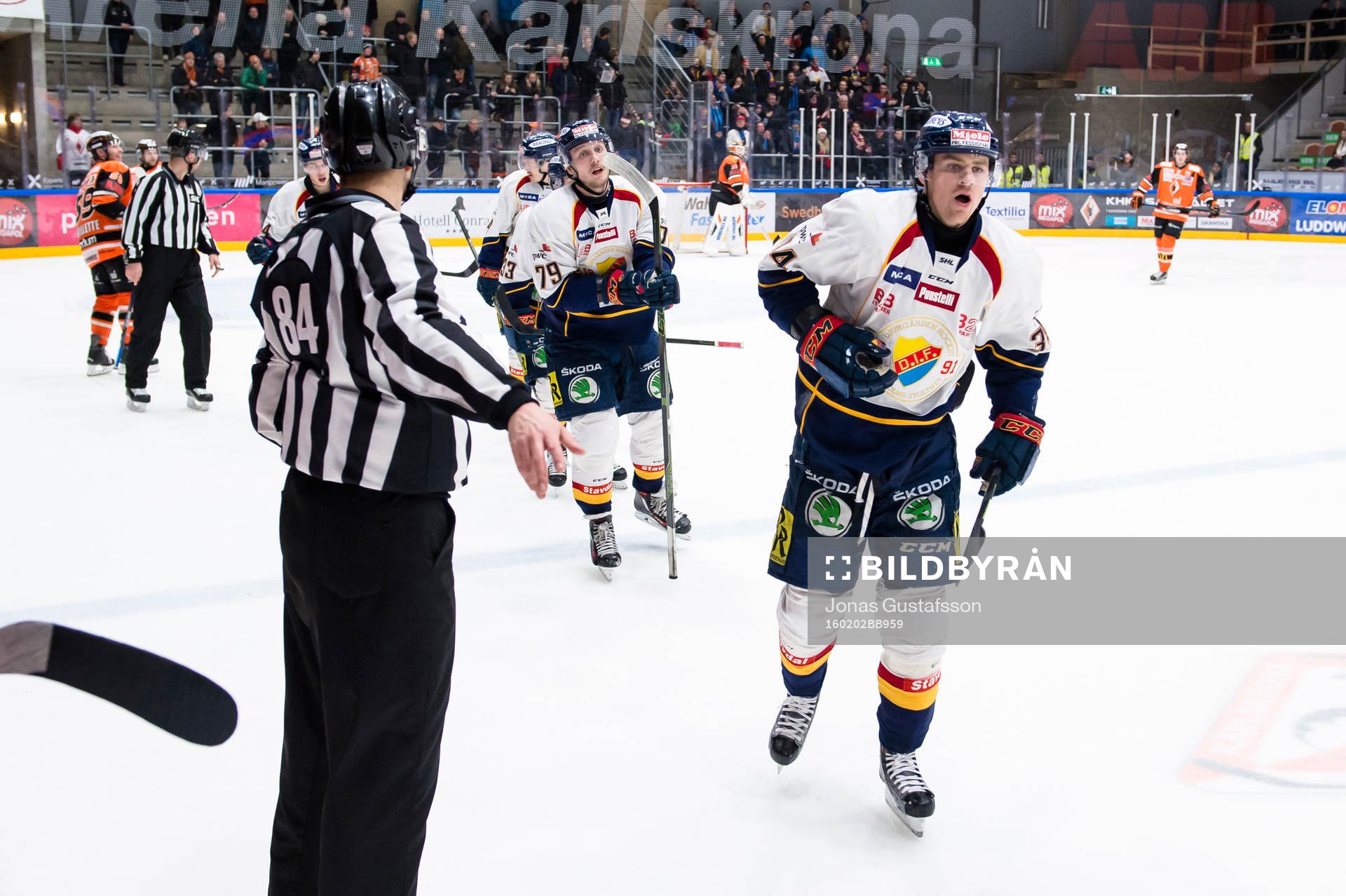 Djurgårdens Daniel Brodin har gjort 4-4 och jublar