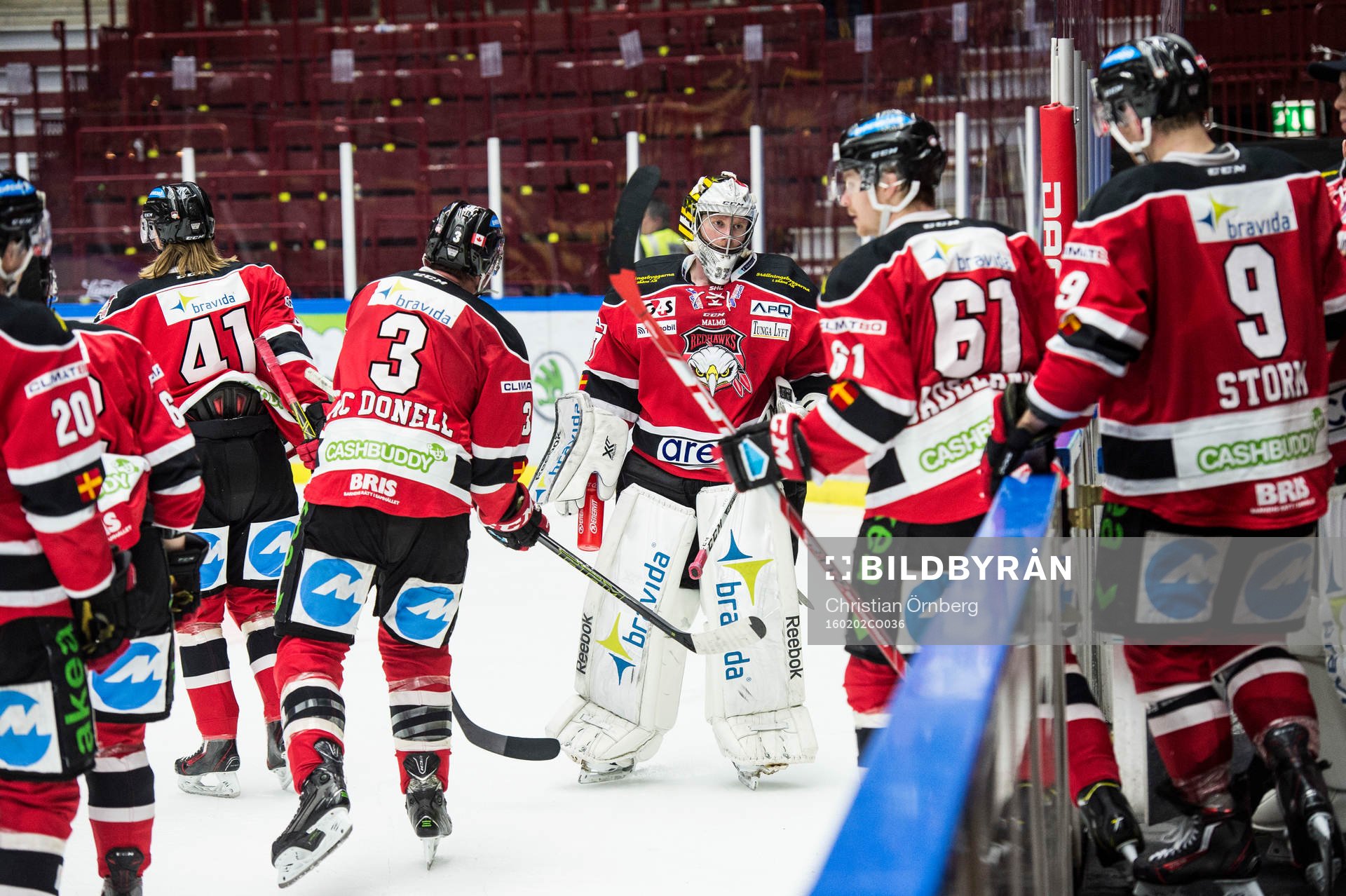 Malmö Redhawks målvakt Jonas Gunnarsson deppar med