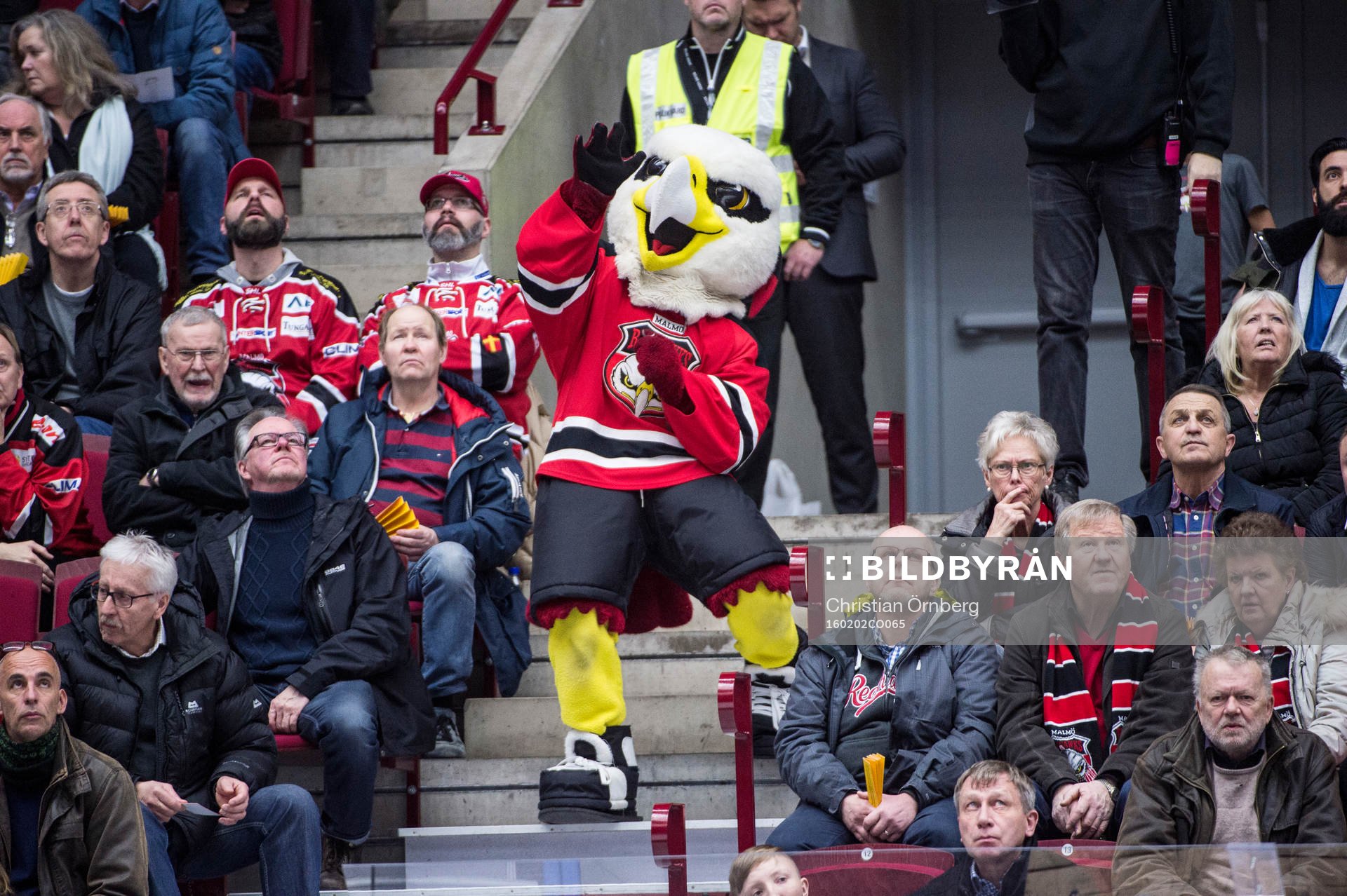 Malmö Redhawks maskot Hawkan