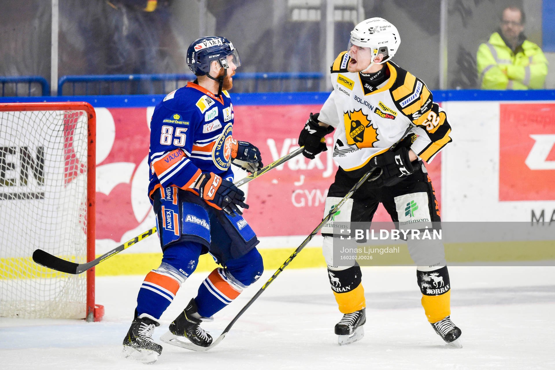 Bråk mellan Växjös Liam Reddox och Skellefteås Arvid