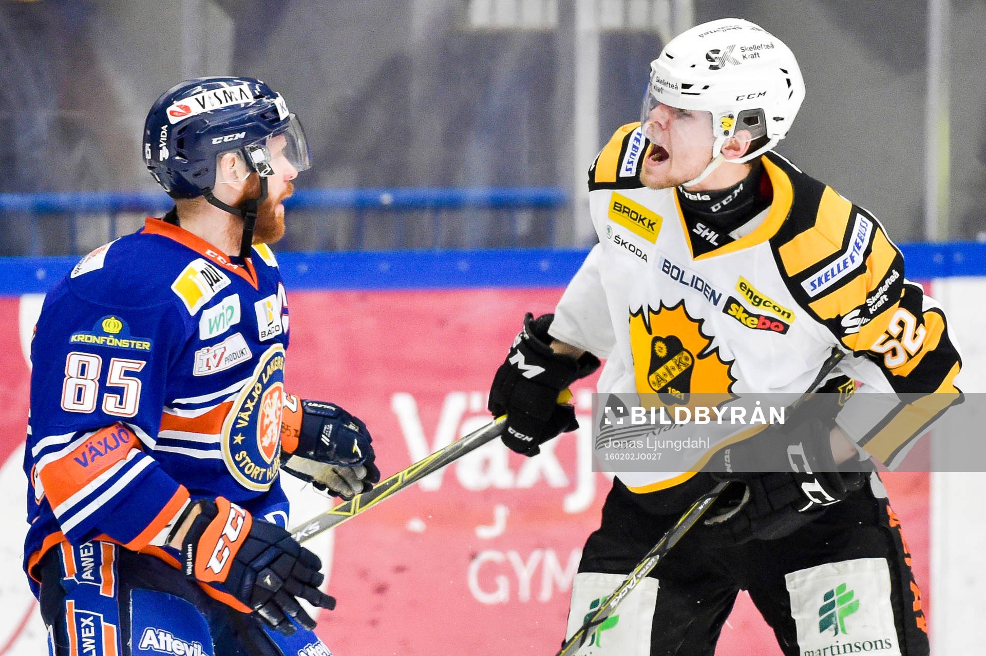 Bråk mellan Växjös Liam Reddox och Skellefteås Arvid