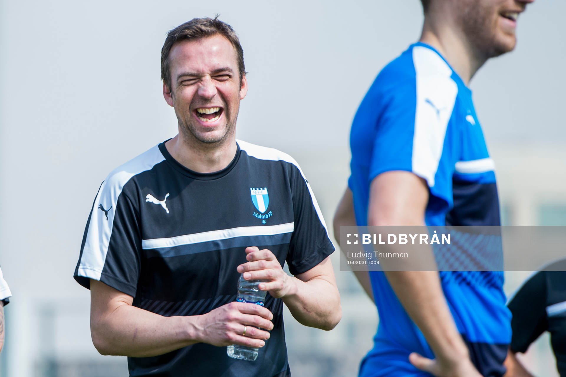 Malmö FFs tränare Allan Kuhn under en träning med Malmö FF den 3 februari 2016 i Dubai.