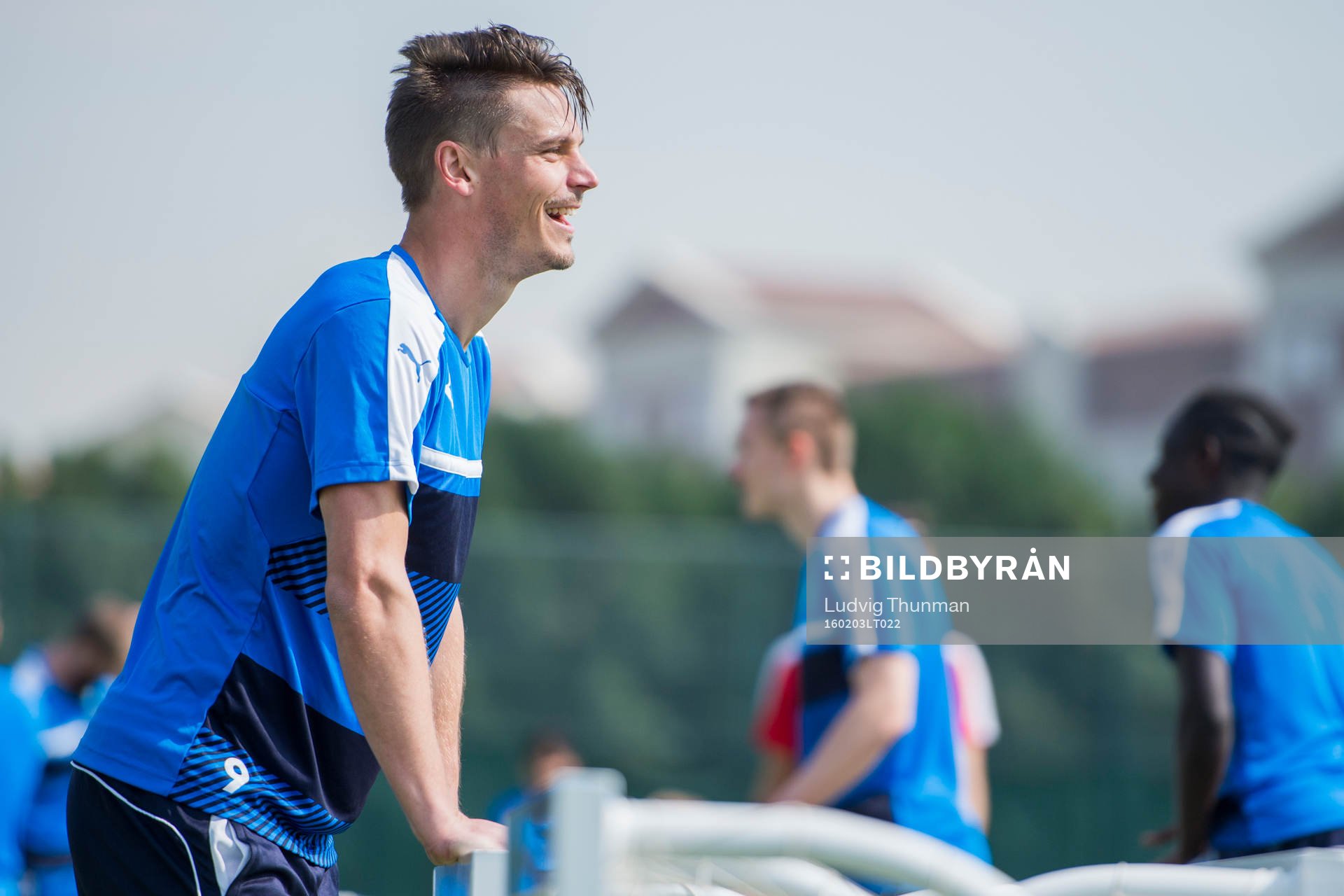 Malmö FFs Markus Rosenberg under en träning med Malmö FF den 3 februari 2016 i Dubai.