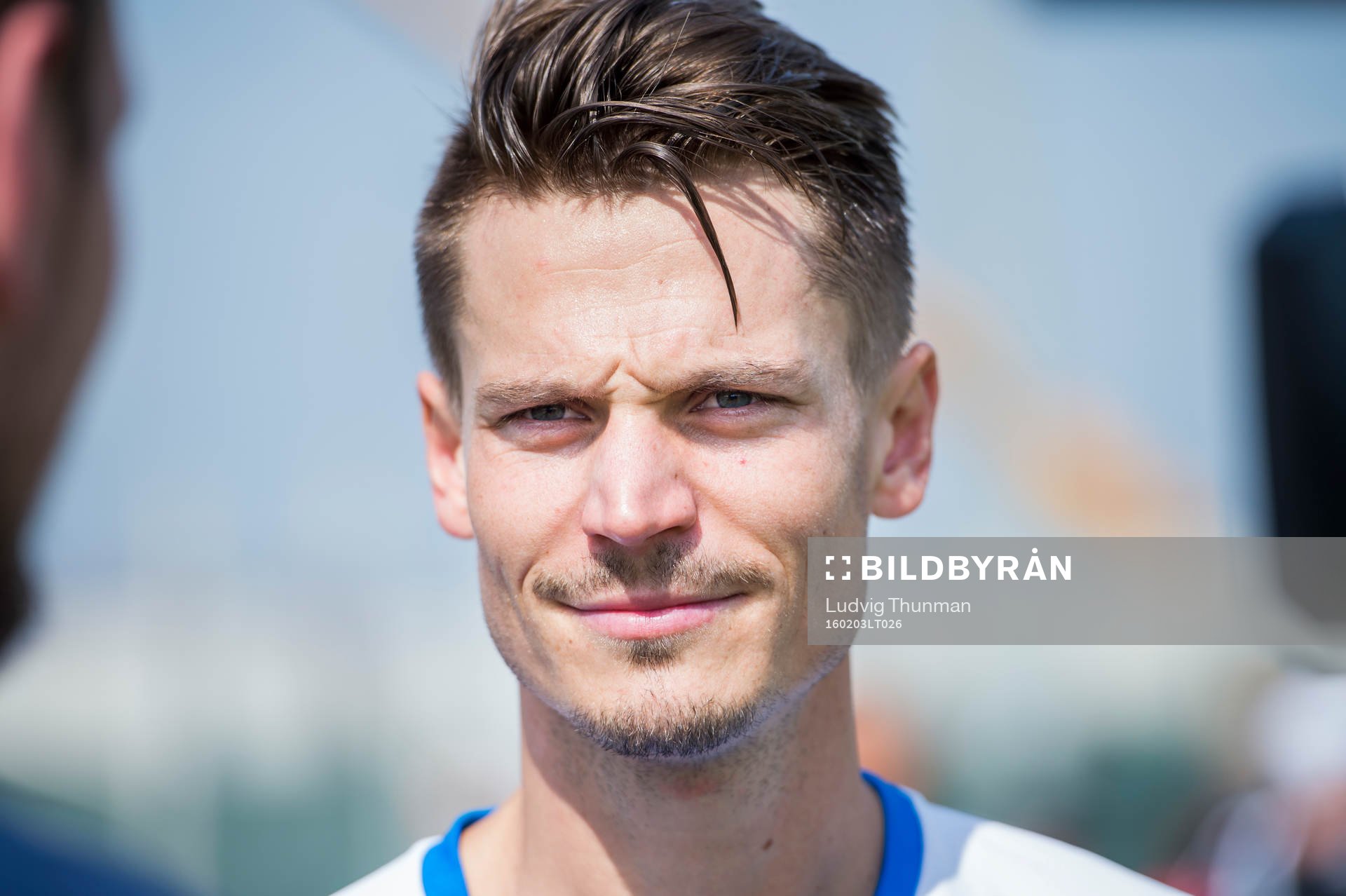 Malmö FFs Markus Rosenberg intervjuas efter en träning med Malmö FF den 3 februari 2016 i Dubai.