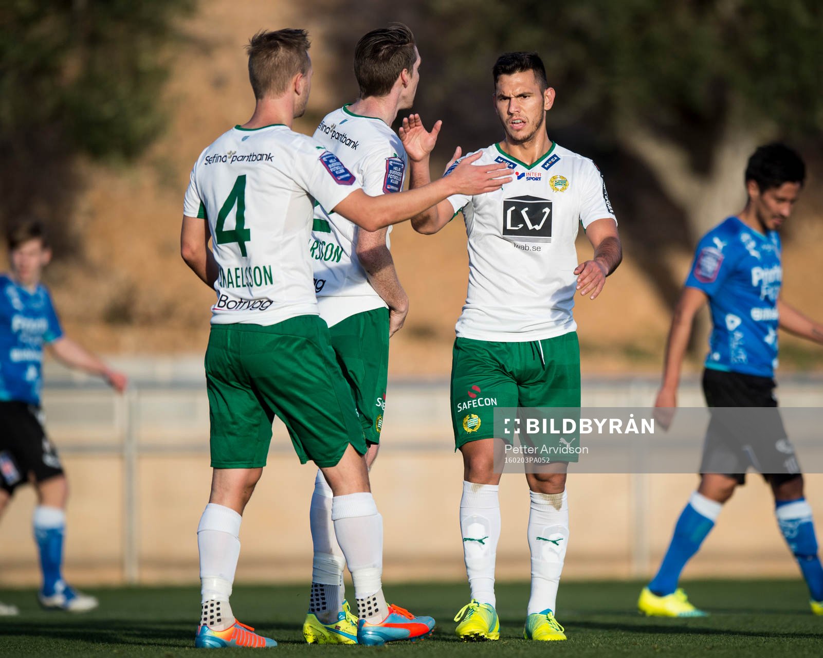 Hammarbys Erik Israelsson och Alexssander Medeiros de