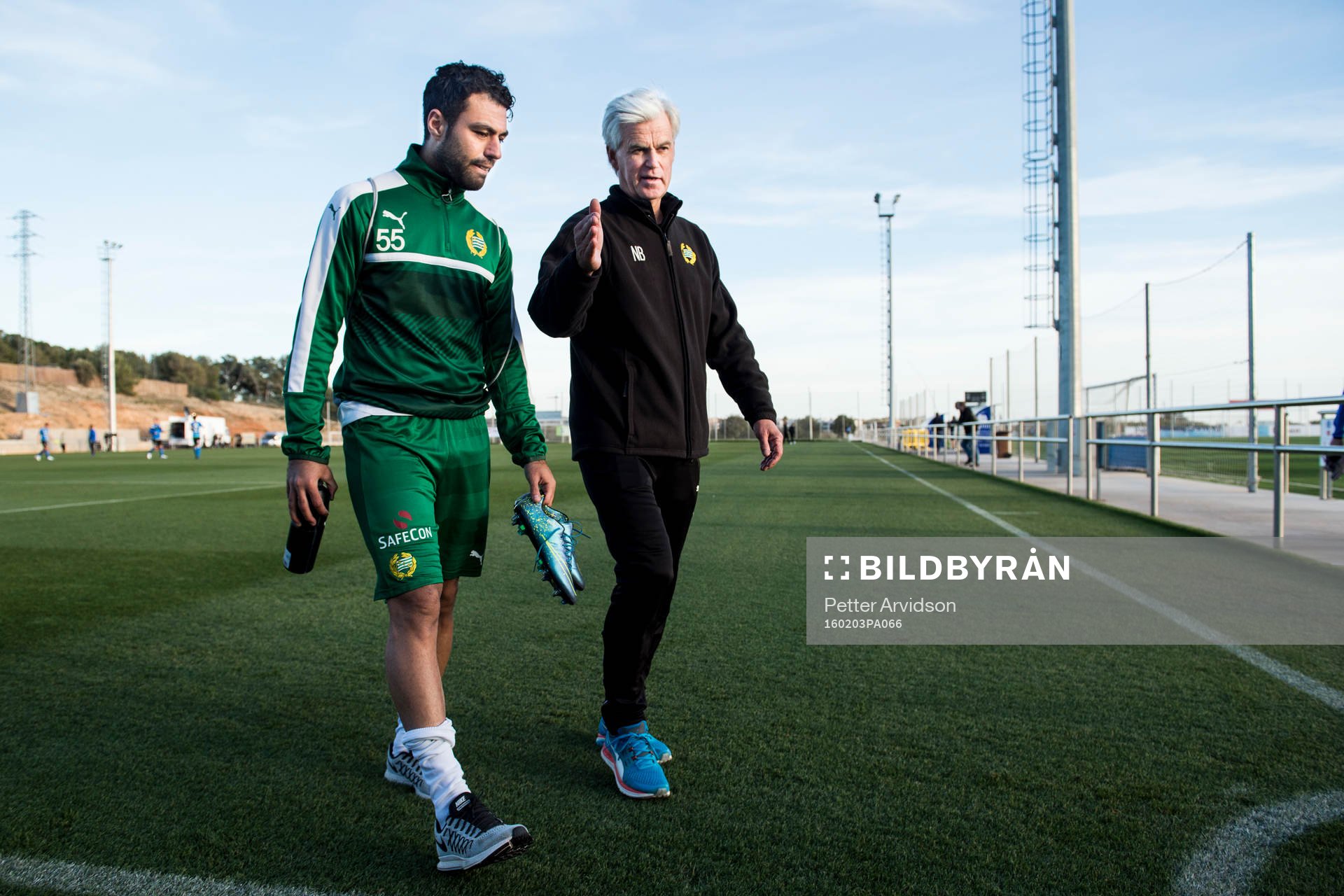 Hammarbys Imad Khalili och tränare Nanne Bergstrand i