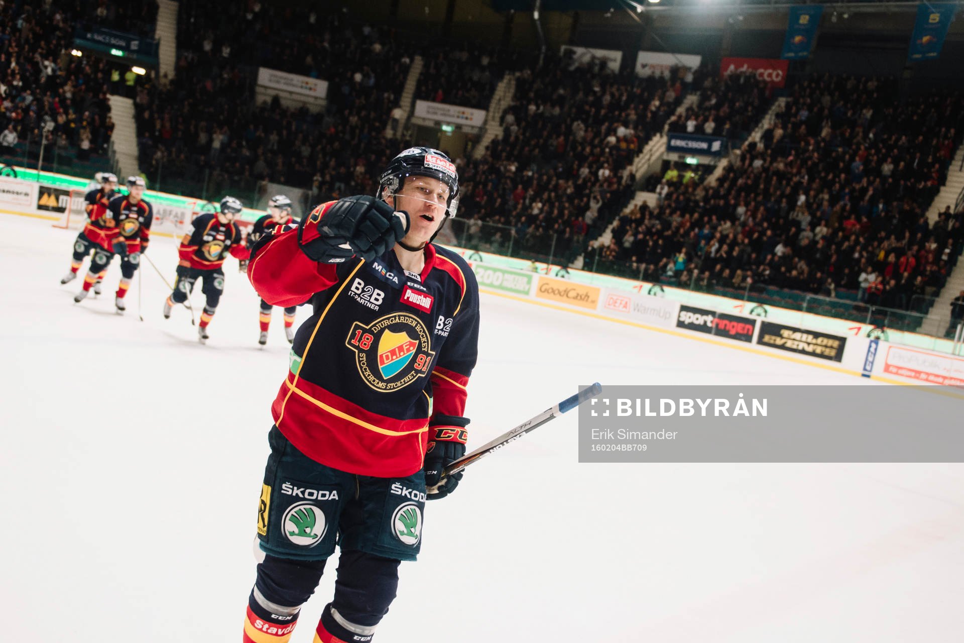 Djurgårdens Patrick Thoresen firar sitt mål