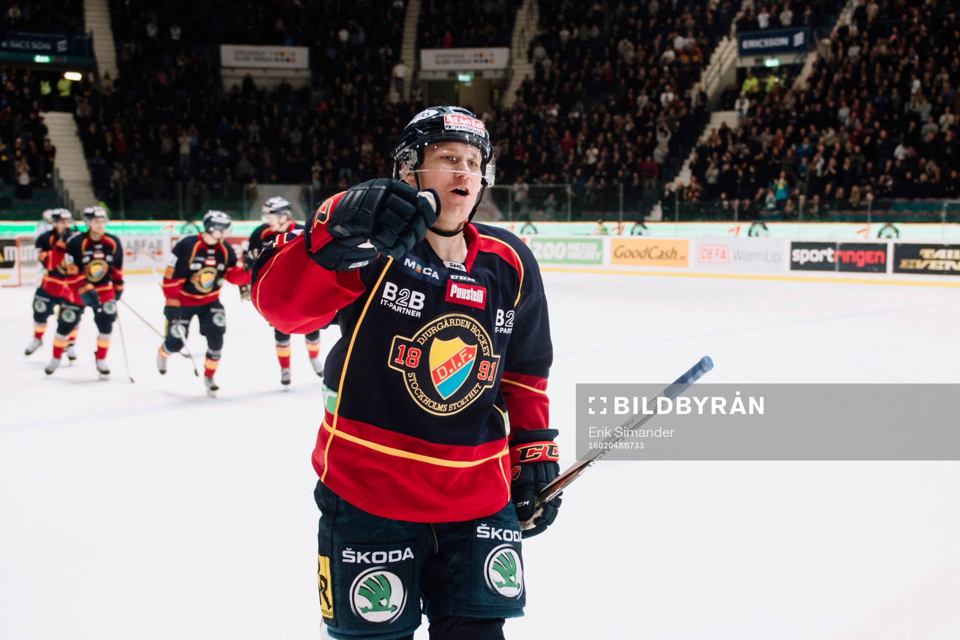 Djurgårdens Patrick Thoresen firar sitt mål