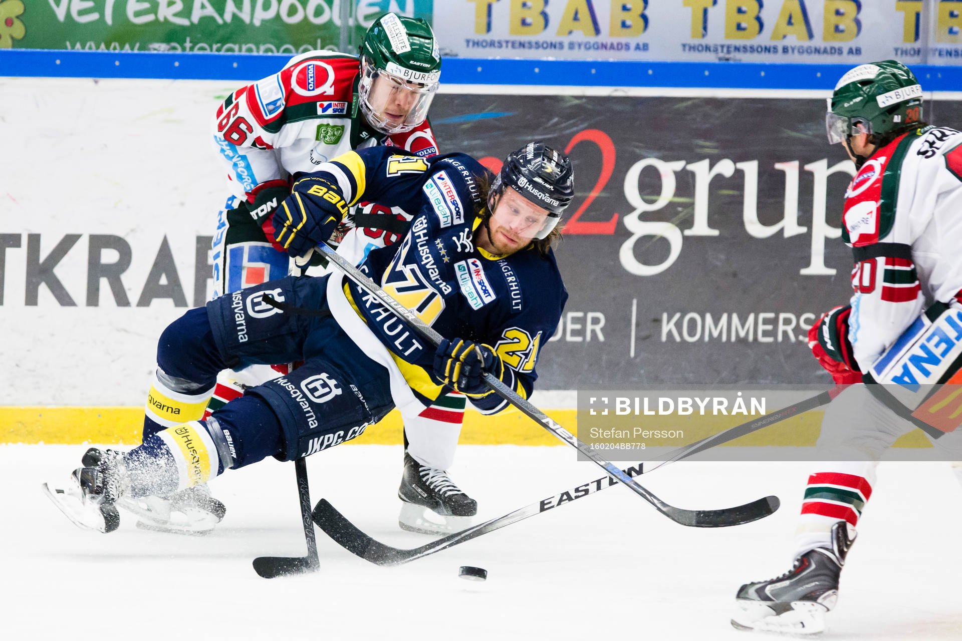 Frölundas Oscar Fantenberg och Joel Lundqvist (h)