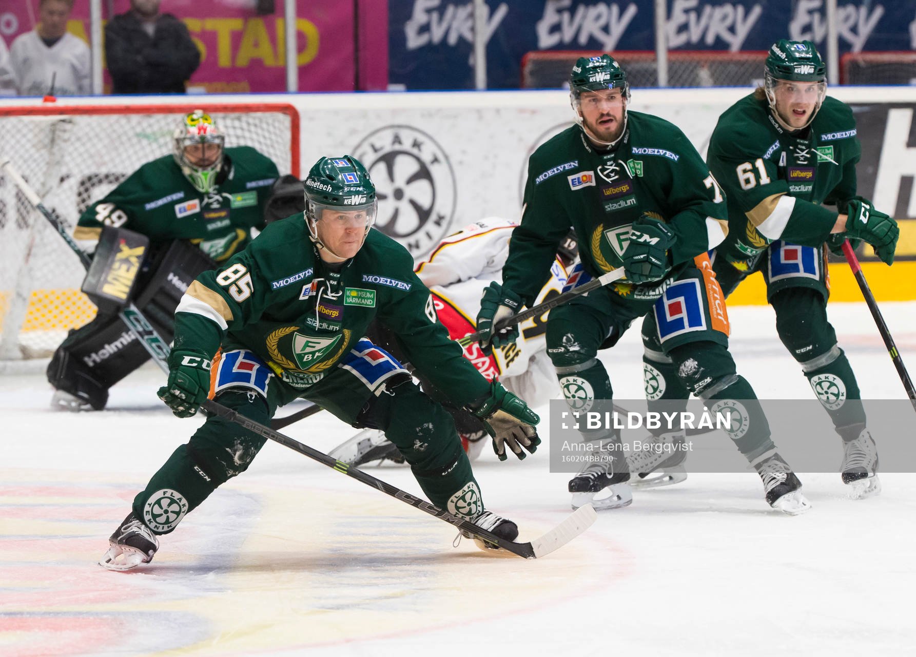 Färjestads Mikael Johansson, Travis Turnbull och Daniel
