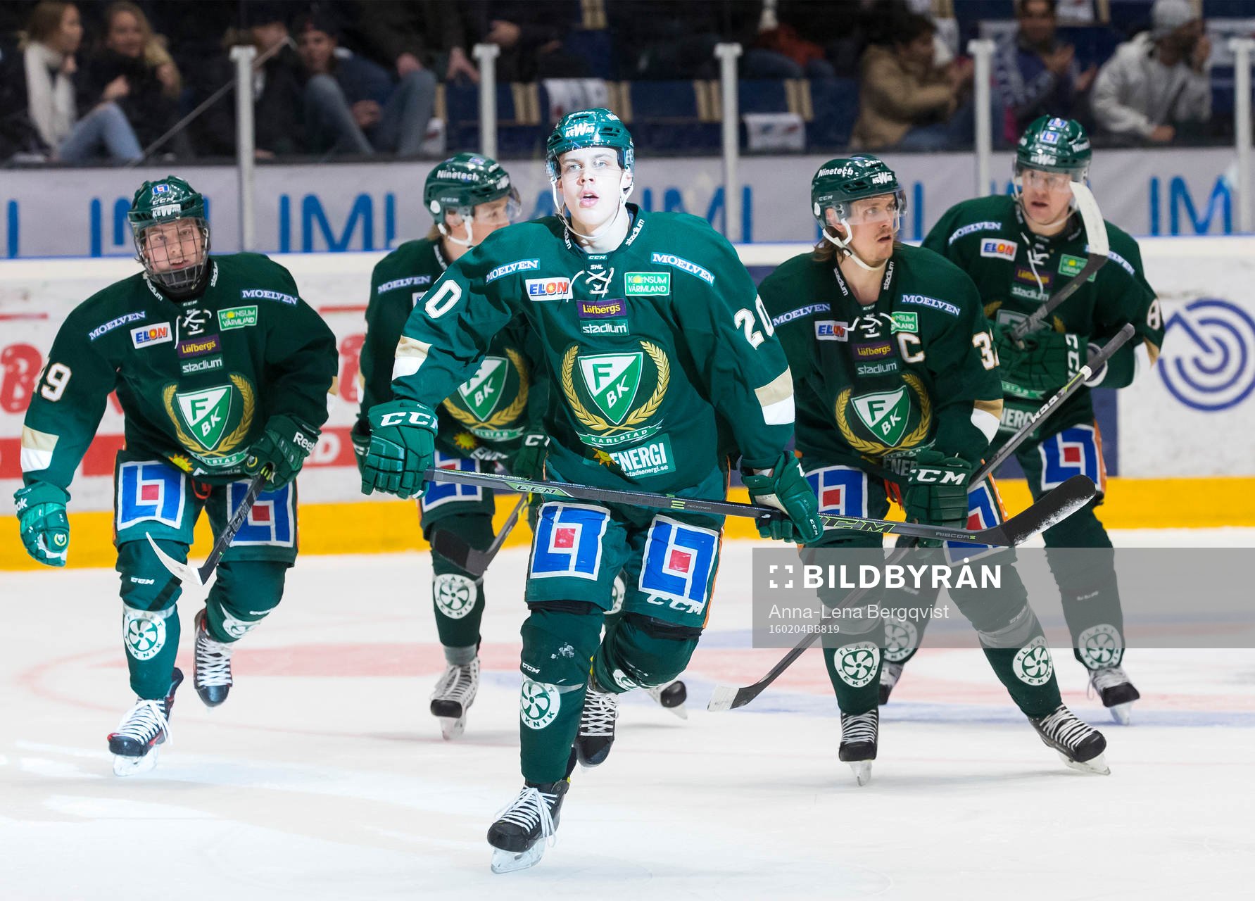 Färjestads Joel Eriksson Ek  jublar