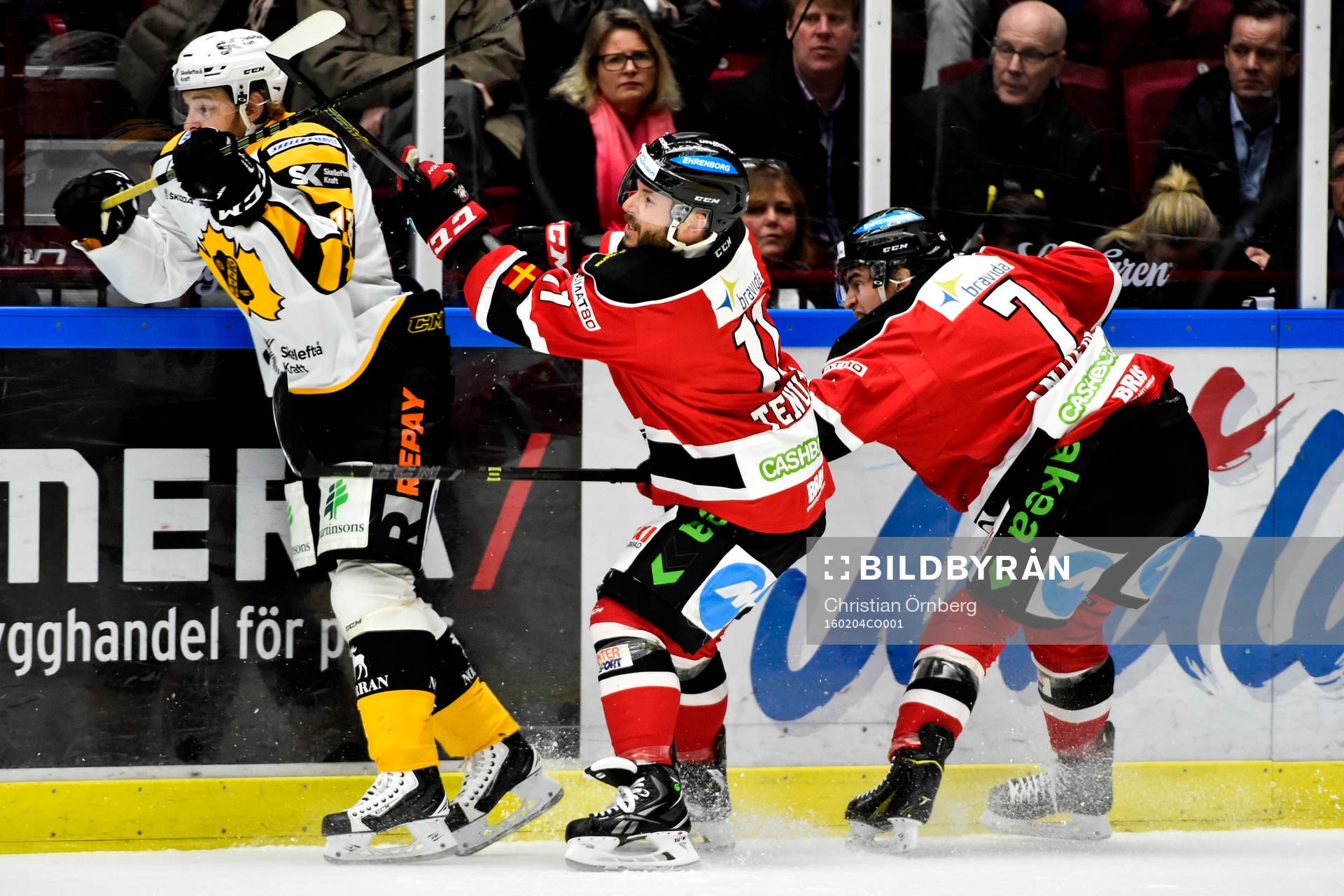 Malmö Redhawks Joey Tenute och Nils Andersson och