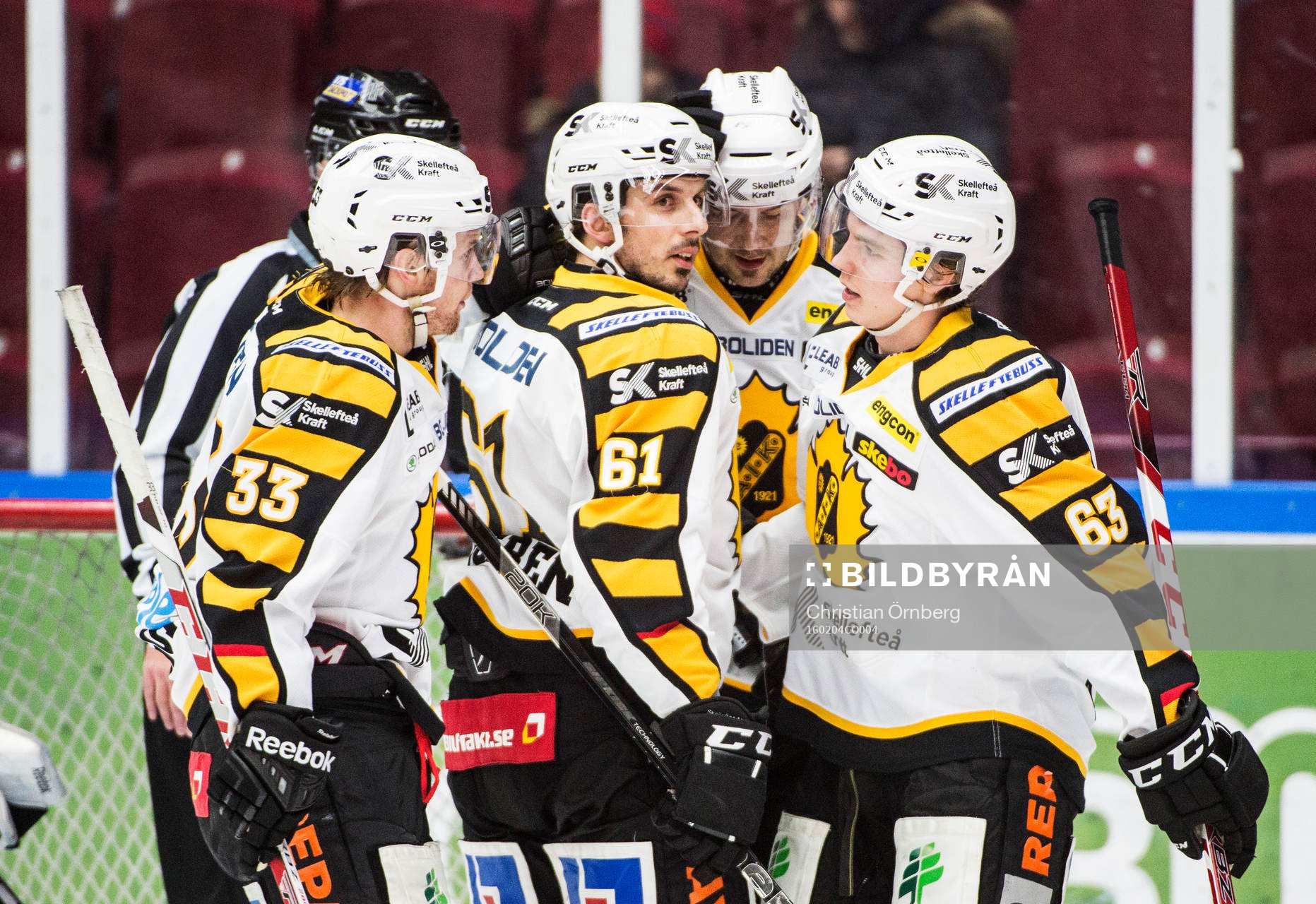 Skellefteås Sebastian Olsson, Fredrik Lindgren, Jimmie
