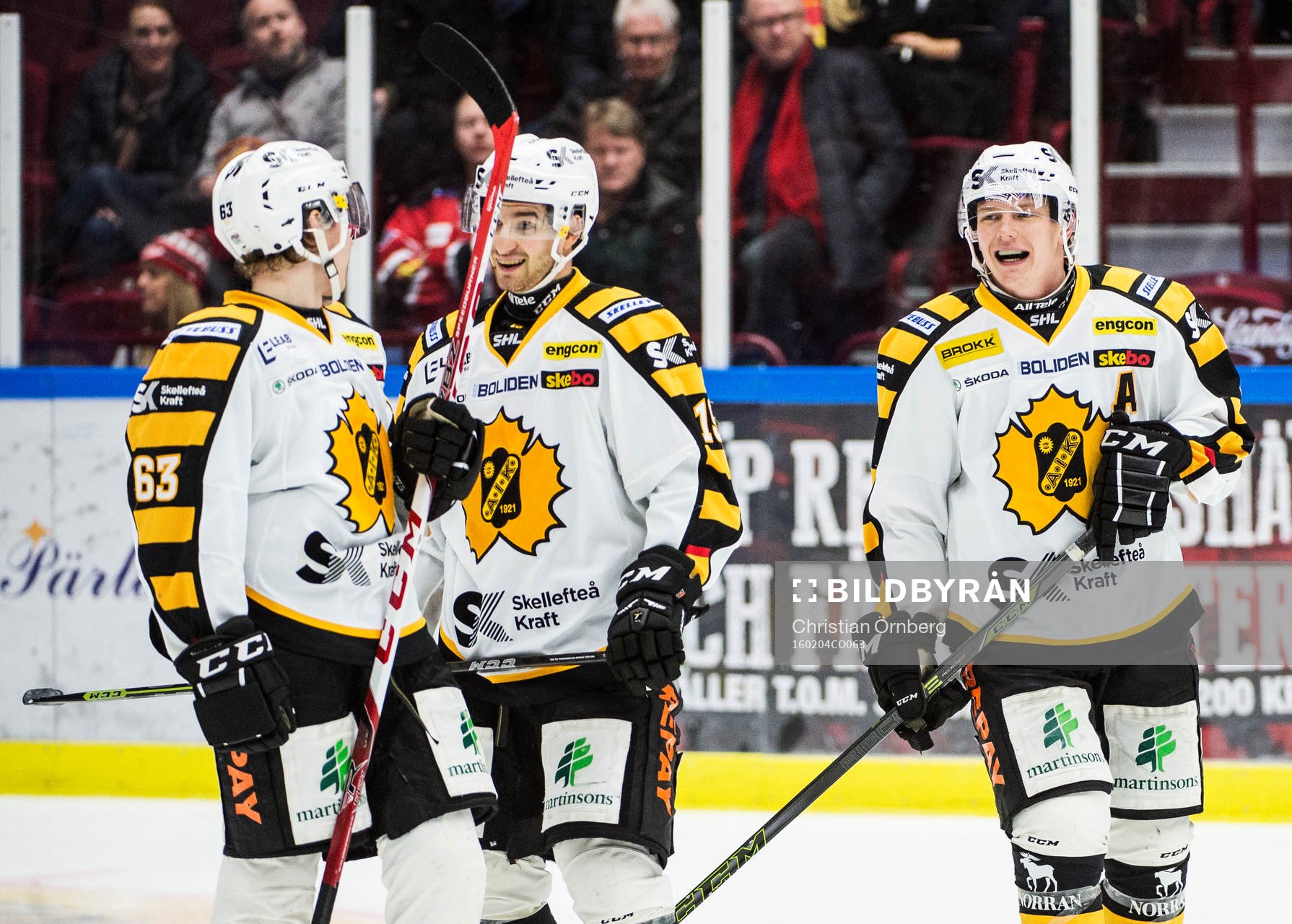 Skellefteås Sebastian Aho, Andrew Calof och Patrik