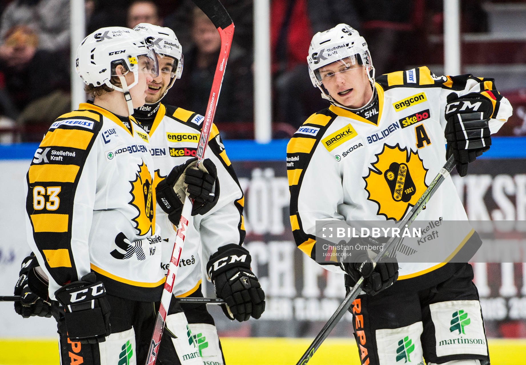 Skellefteås Sebastian Aho, Andrew Calof och Patrik