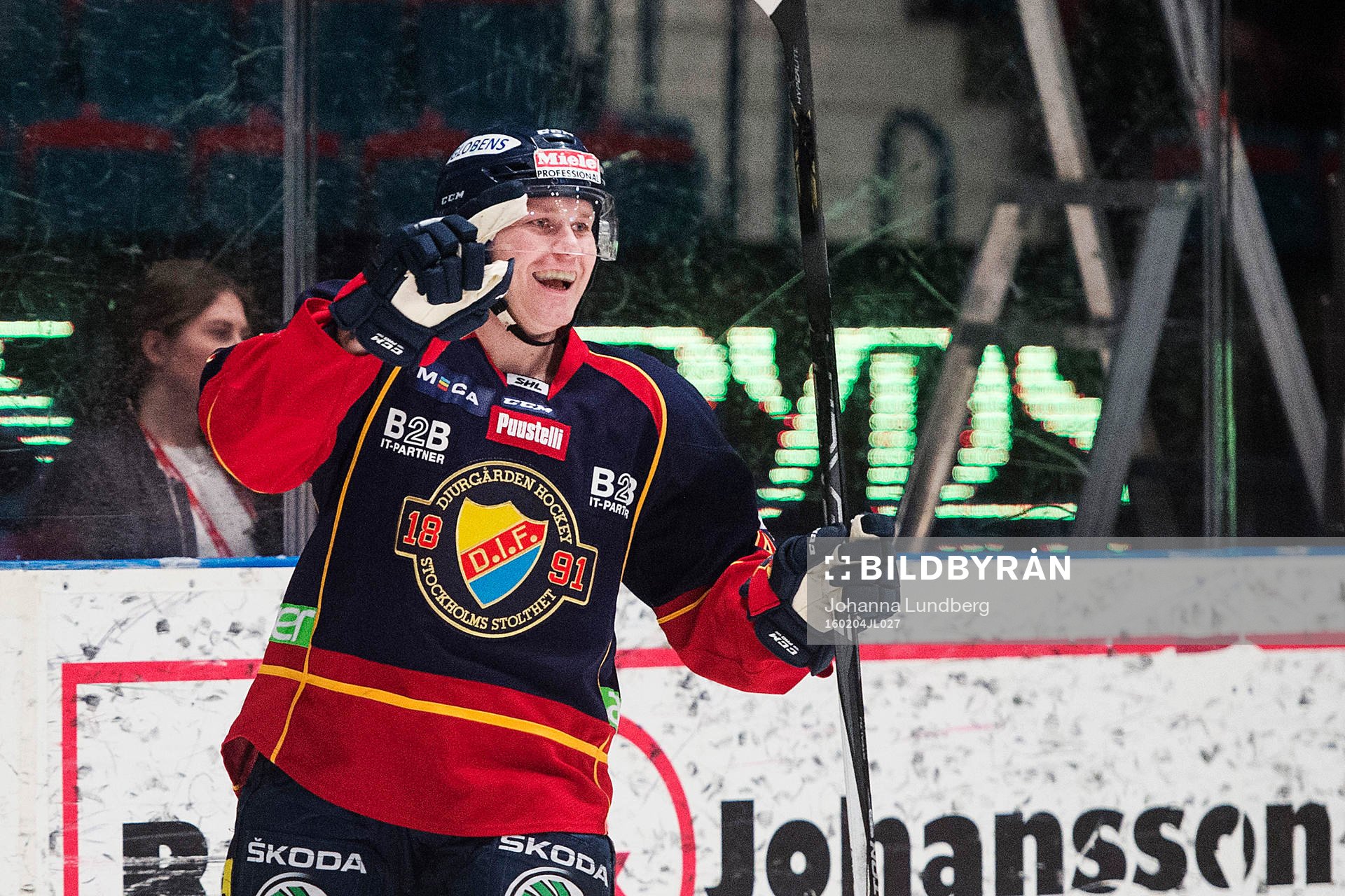 Djurgårdens Patrick Thoresen jublar