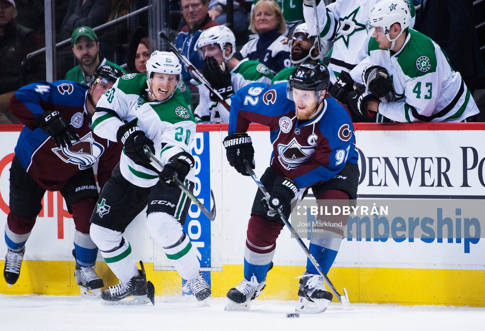 Dallas Cody Eakin och Colorados Gabriel Landeskog