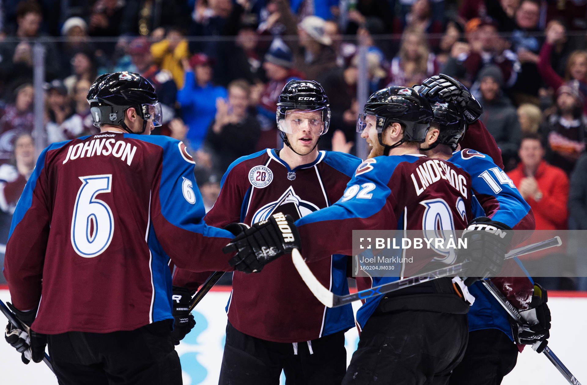 Colorados Erik Johnson, Carl Söderberg, Gabriel Landeskog
