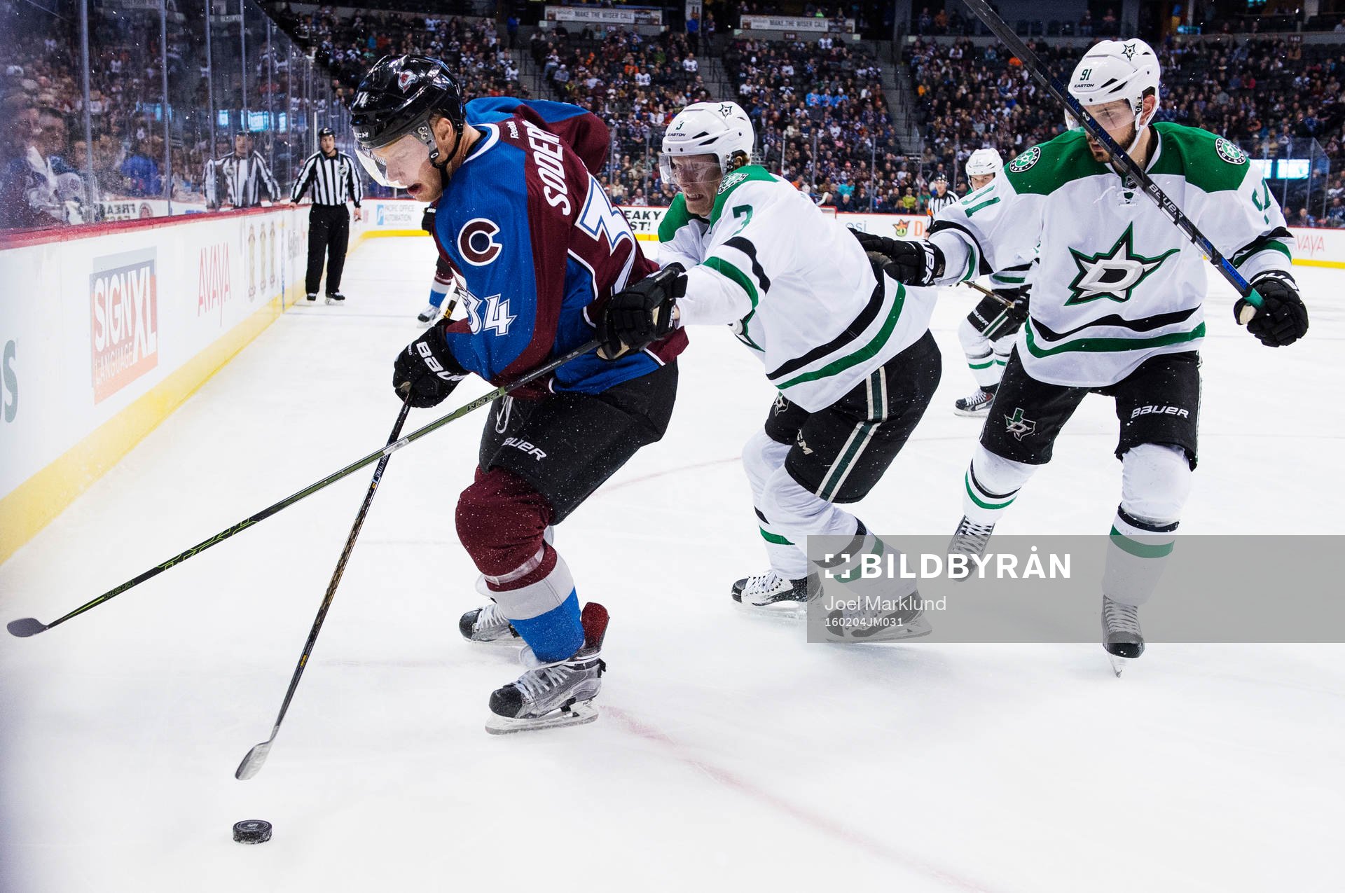 Colorados Carl Söderberg utmanas av Dallas John Klingberg