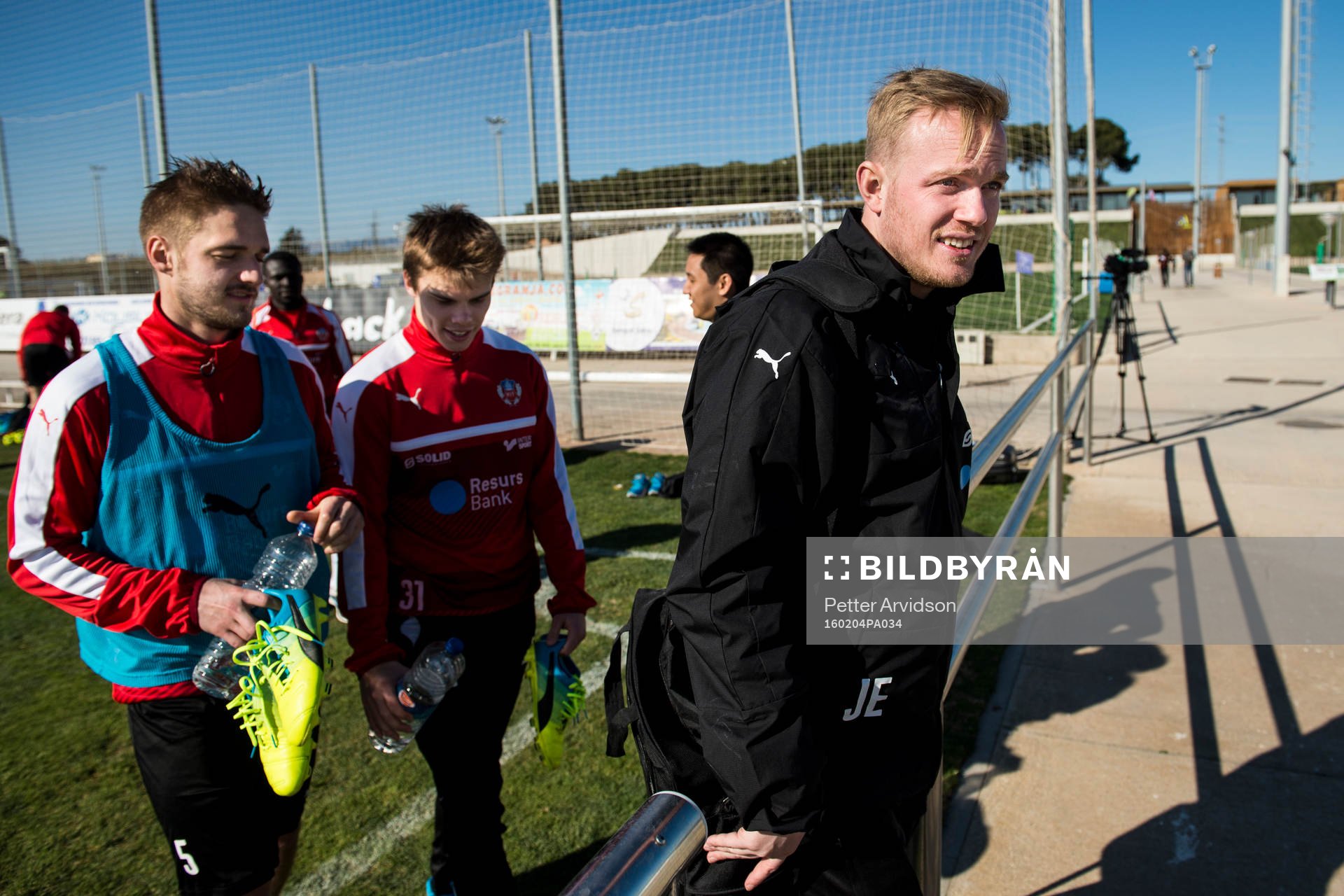 Helsingborgs Johan Mårtensson, Elias Andersson och Jonas