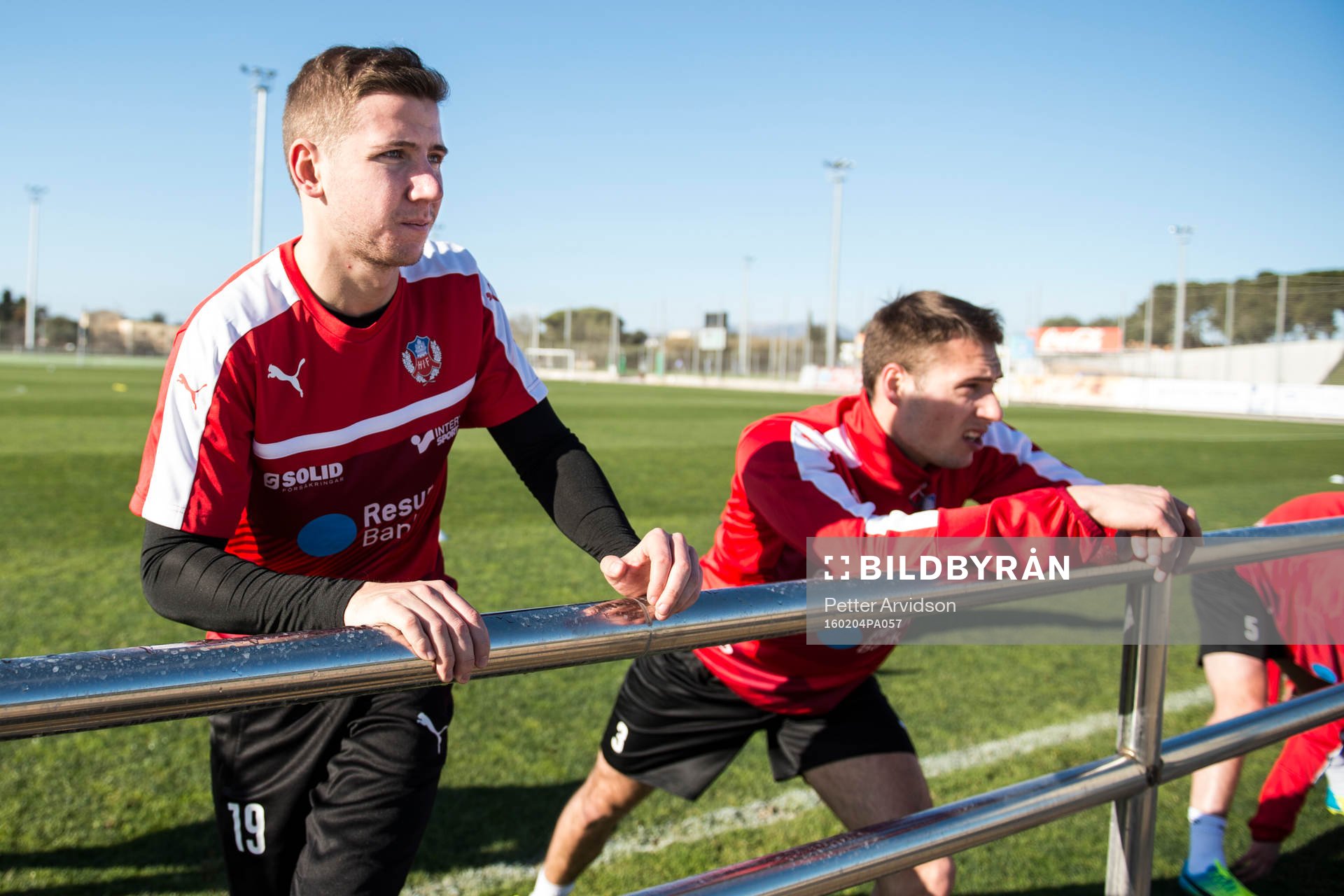 Helsingborgs Darijan Bojanić och Frederik Helstrup