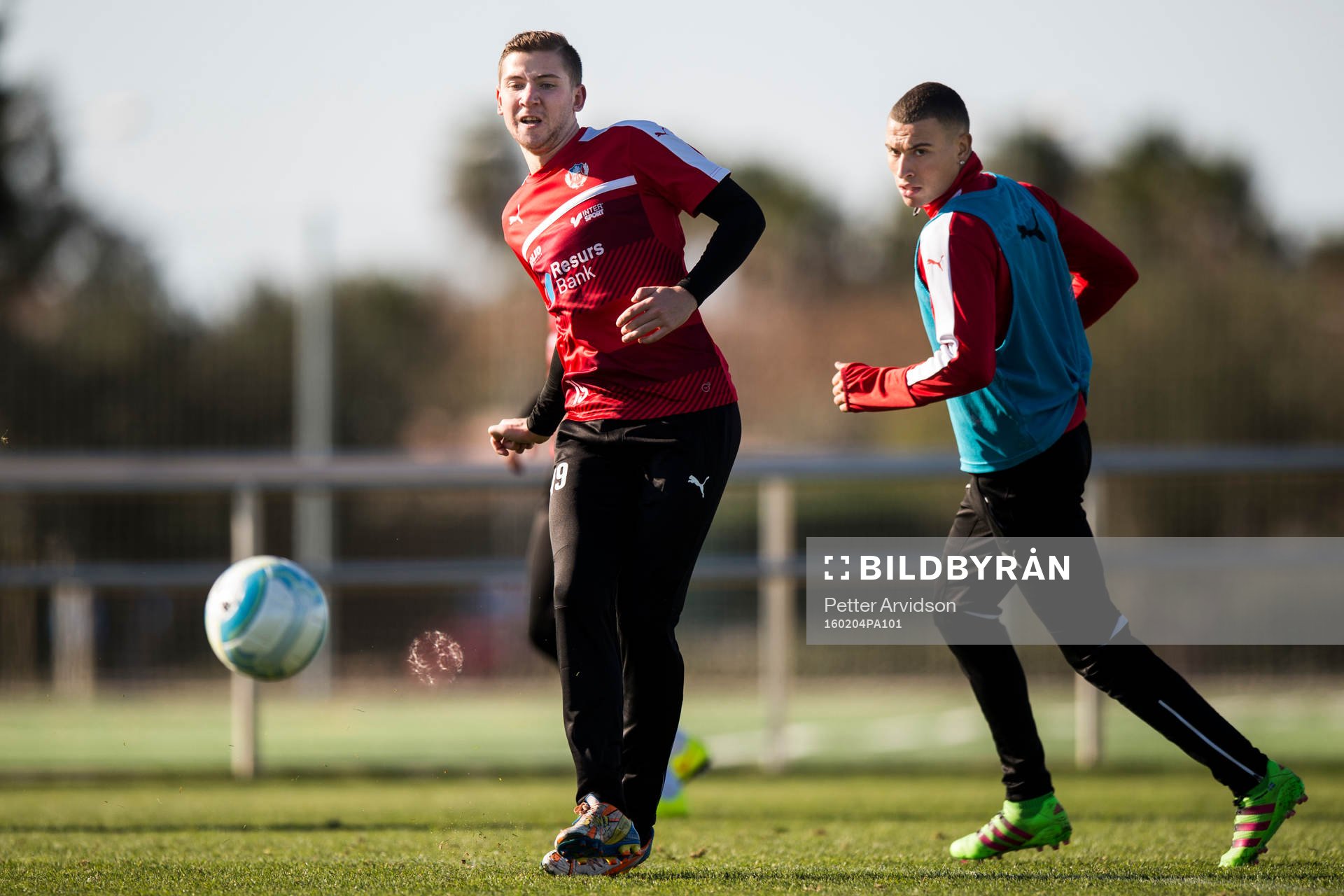 Helsingborgs Darijan Bojanić och Jordan Larsson