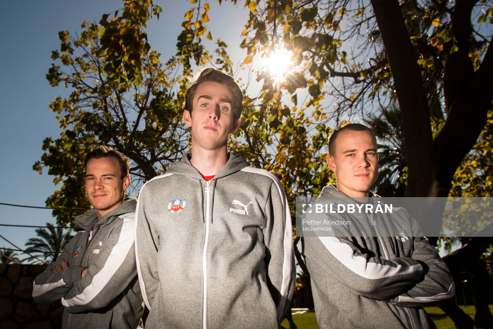 Helsingborgs Anton Wede, Adam Eriksson och Calle Wede