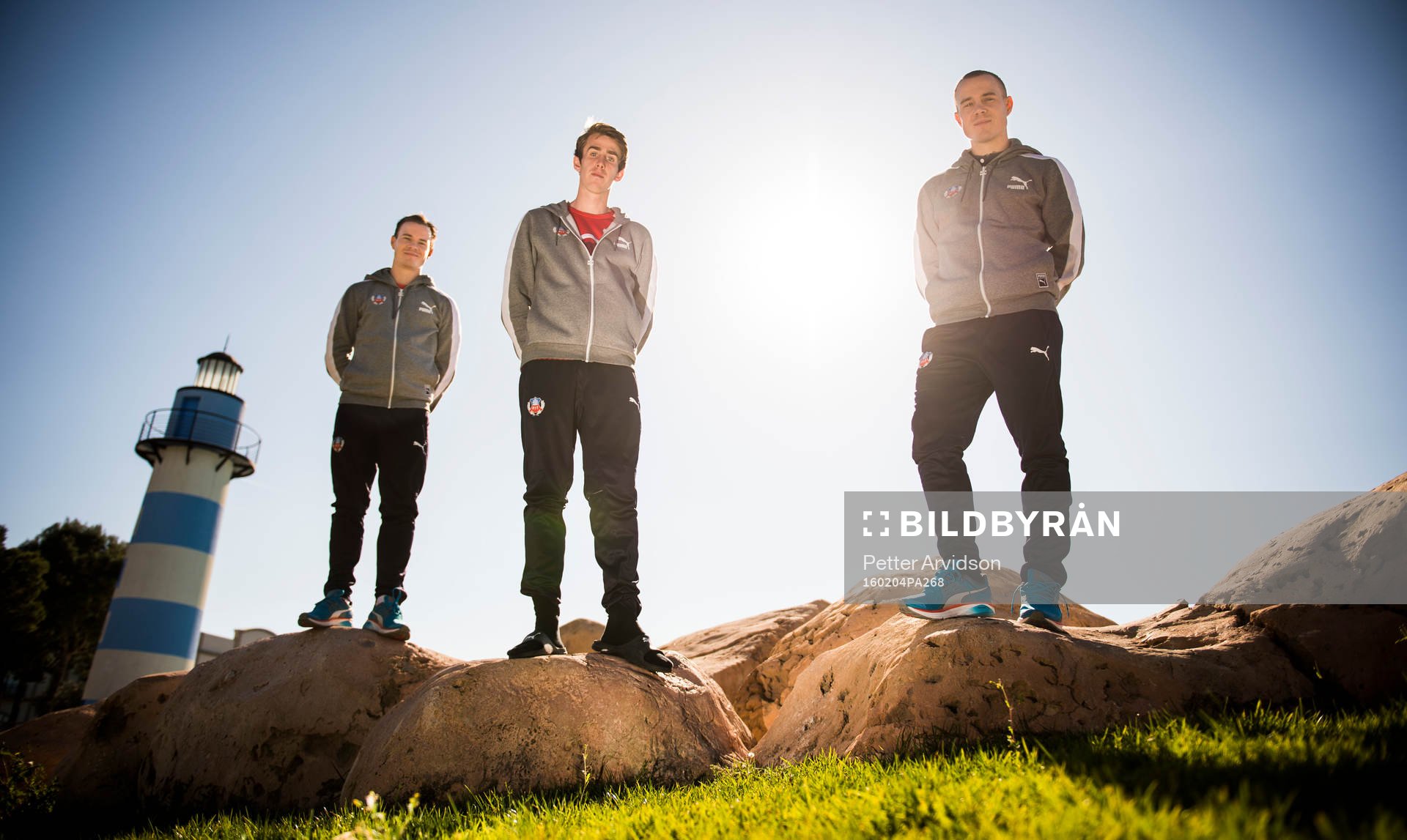 Helsingborgs Anton Wede, Adam Eriksson och Calle Wede
