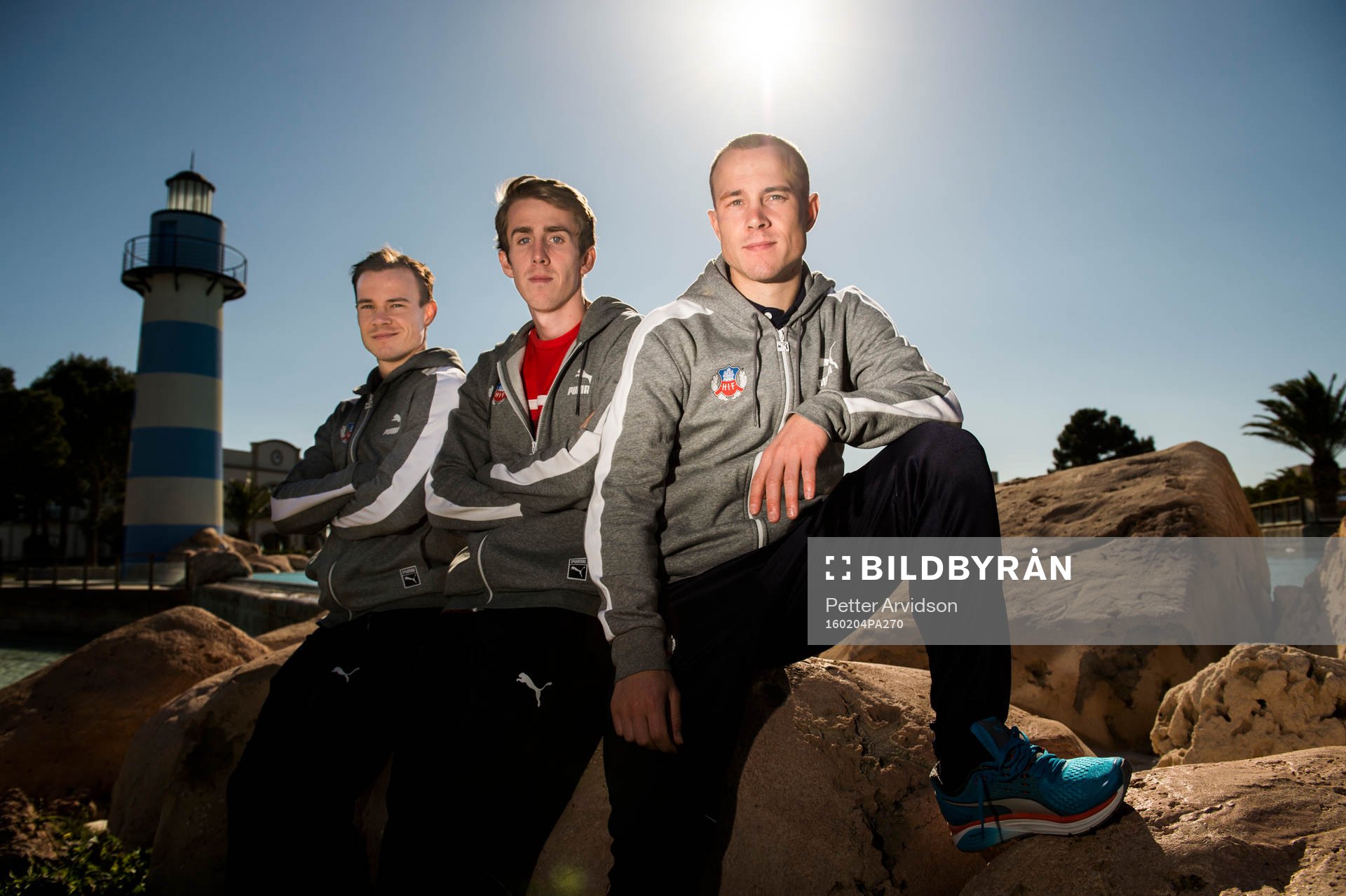 Helsingborgs Anton Wede, Adam Eriksson och Calle Wede
