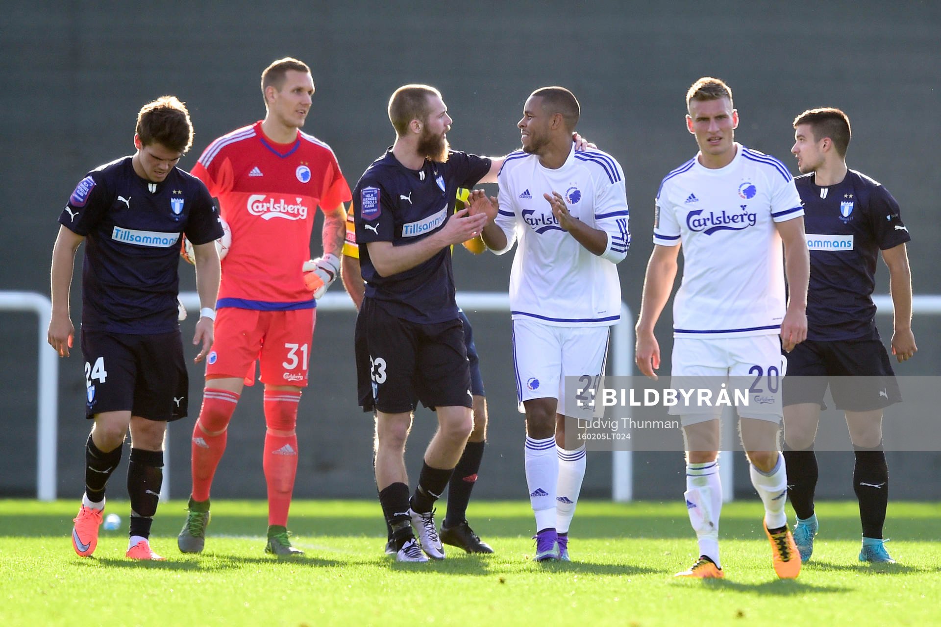 Malmö FFs Jo Inge Berget och FC Köpenhamns Mathias Zanka