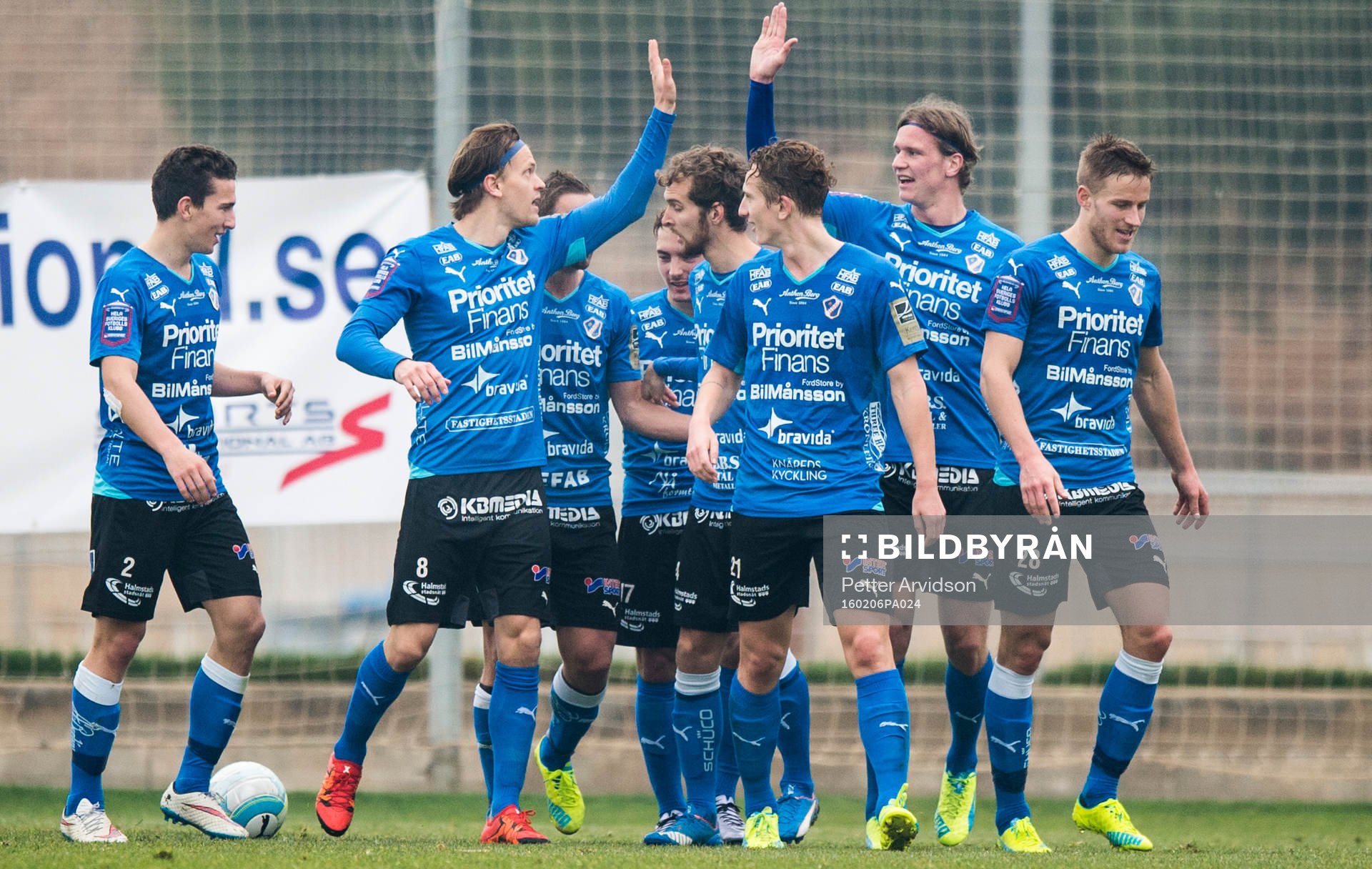 Halmstads spelare jublar