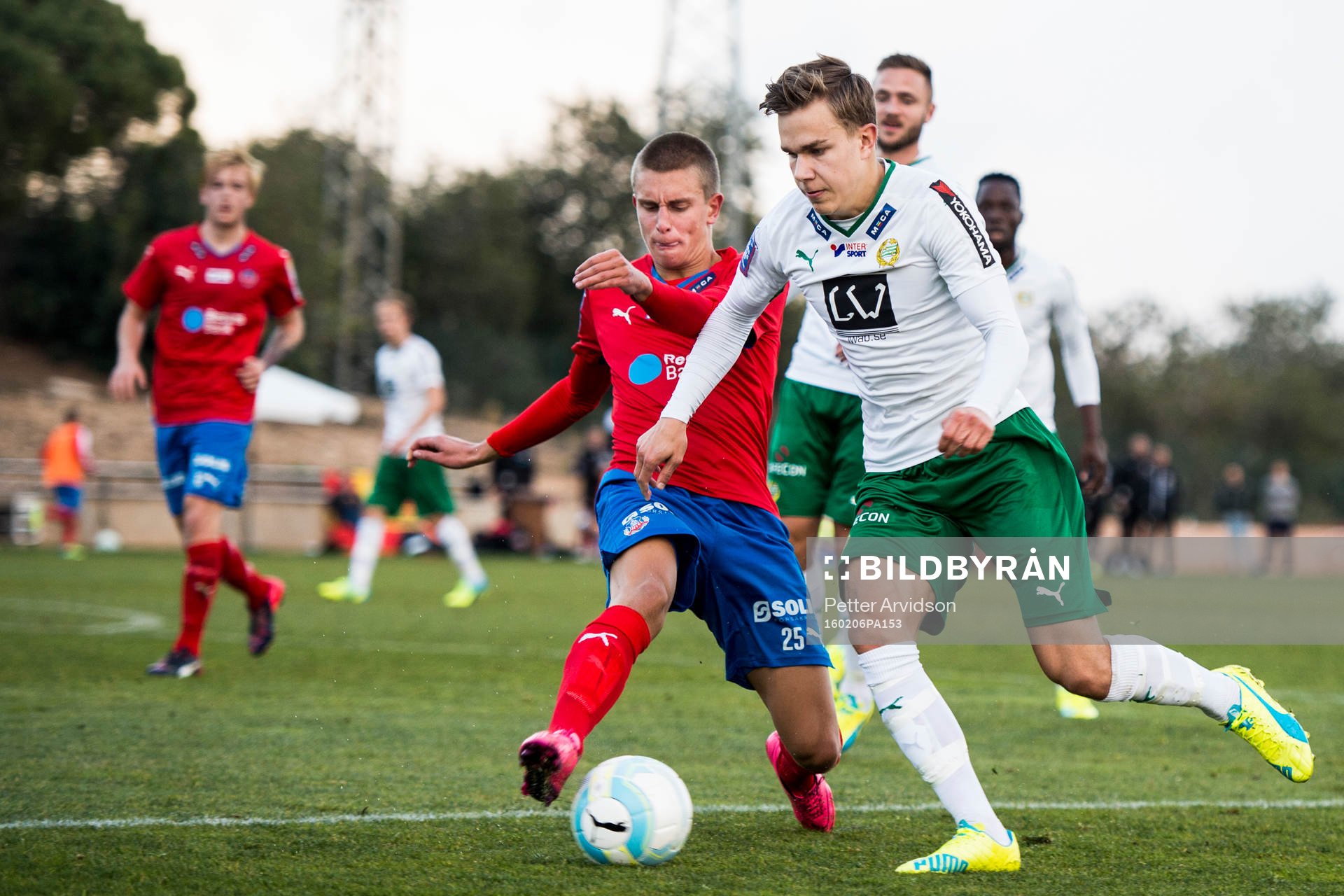 Helsingborgs Felix Bindelöv och Hammarbys Dusan Jajic